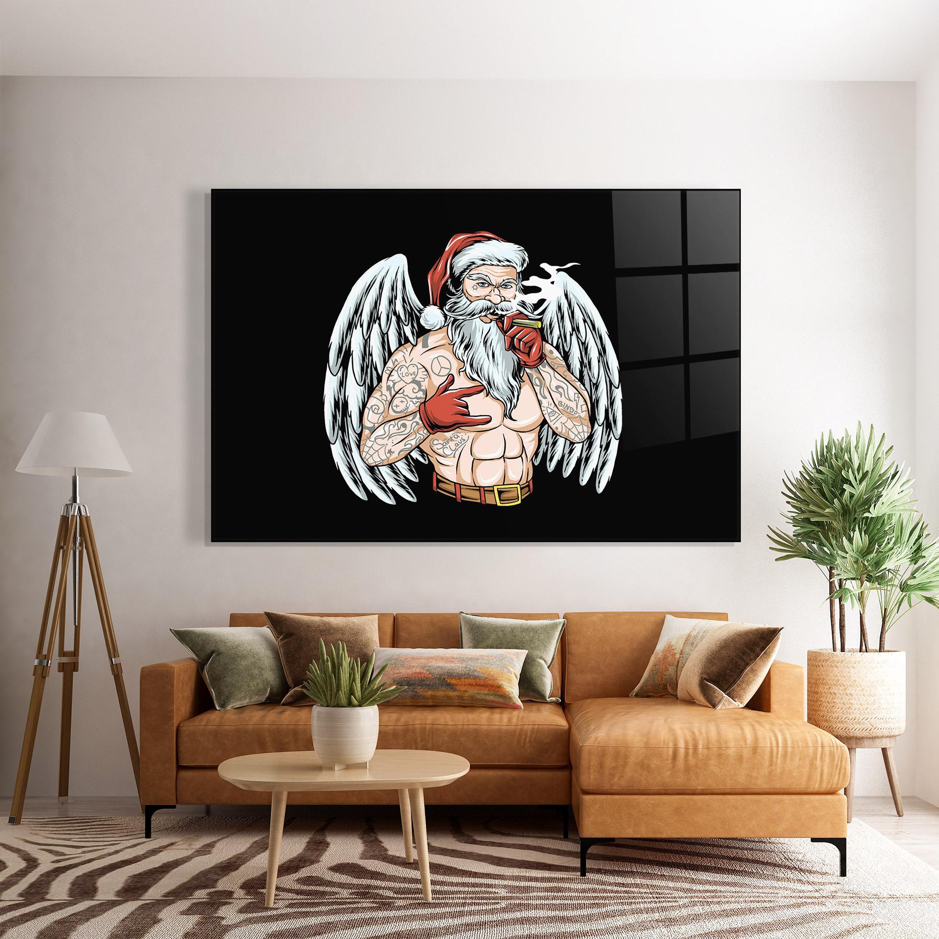 Obraz na Szkle Santa Wings mockup 7
