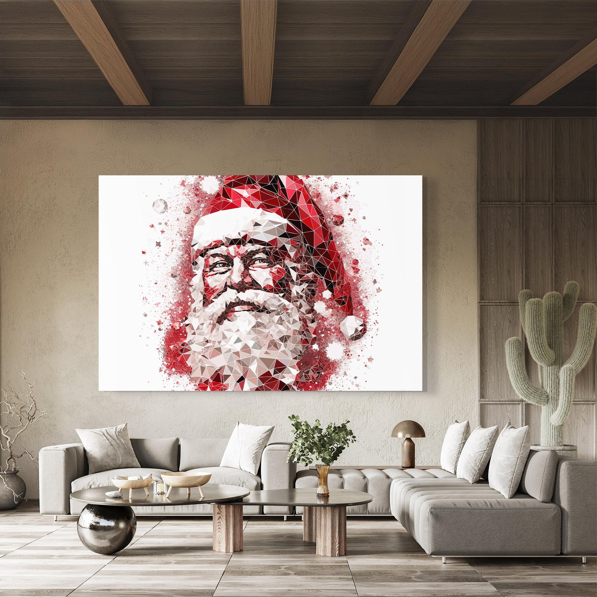 Obraz na Szkle Red Santa Art mockup 8