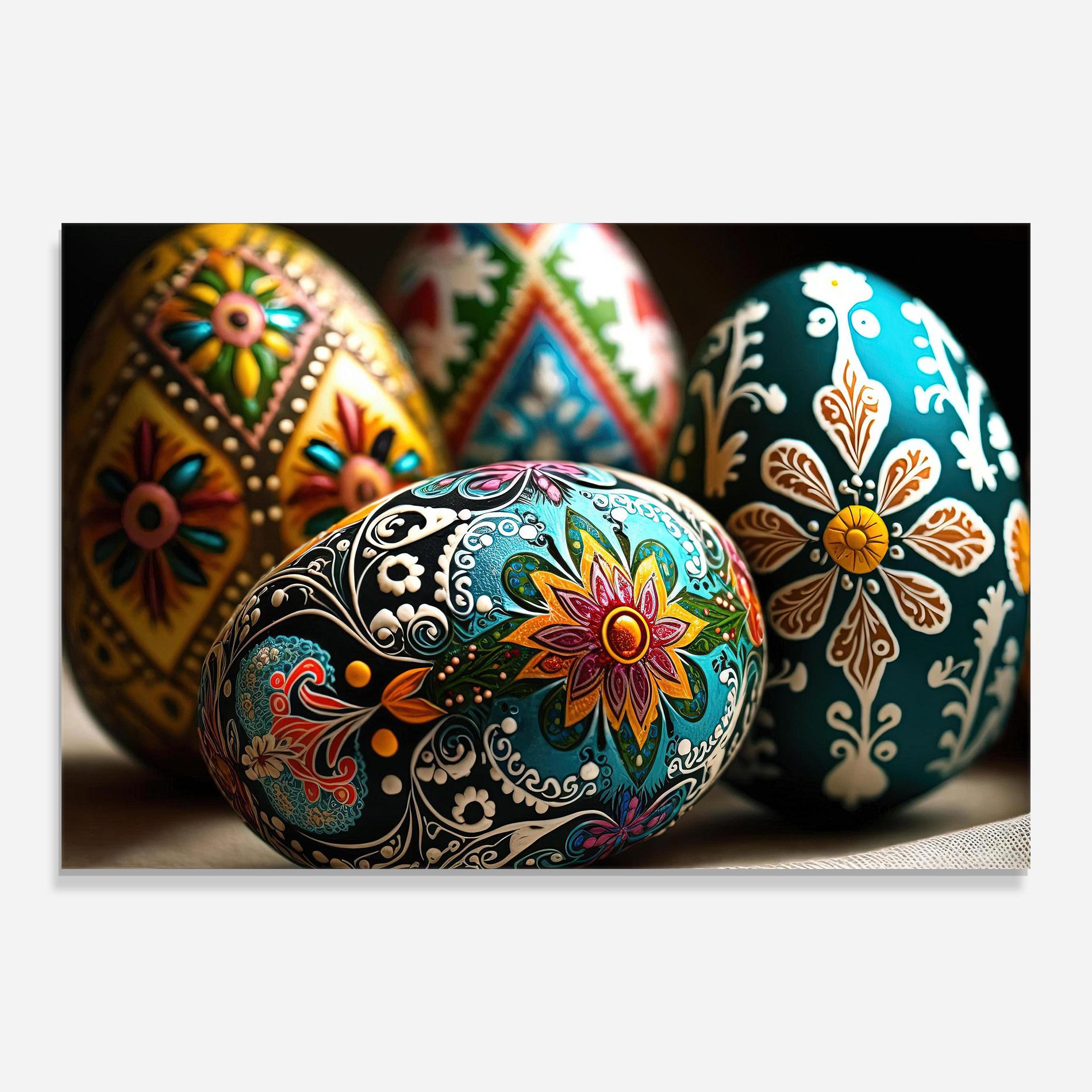 Obraz na Szkle Easter Eggs Ornament mockup 0