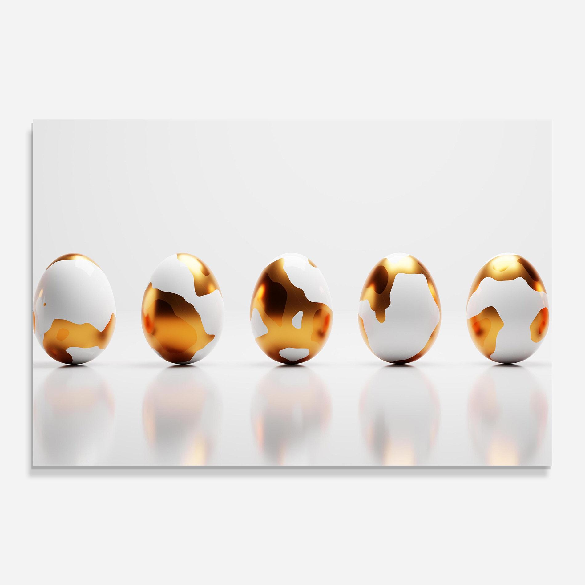 Obraz na Szkle Golden Shiny Eggs mockup 0