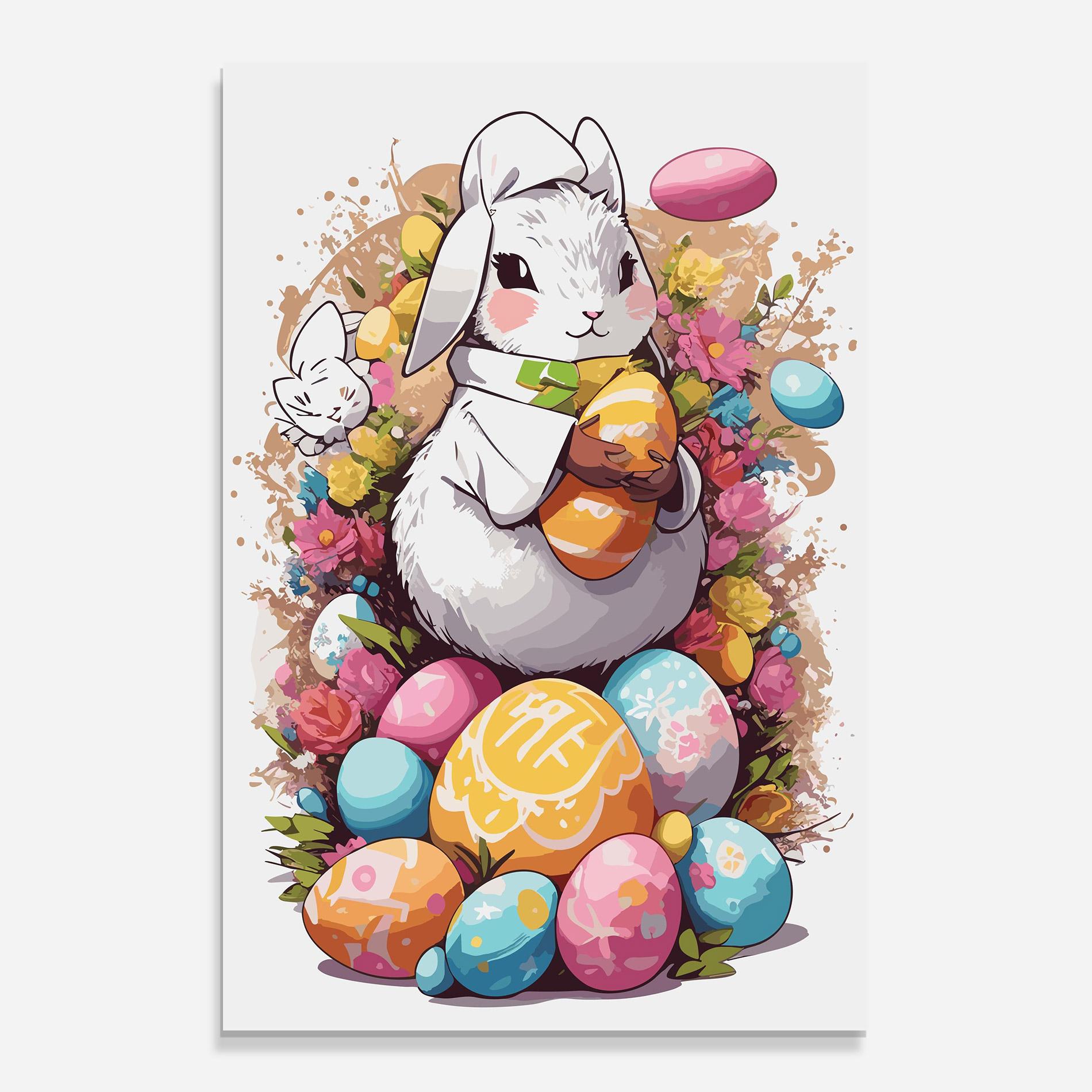 Obraz na Szkle White Easter Bunny mockup 0