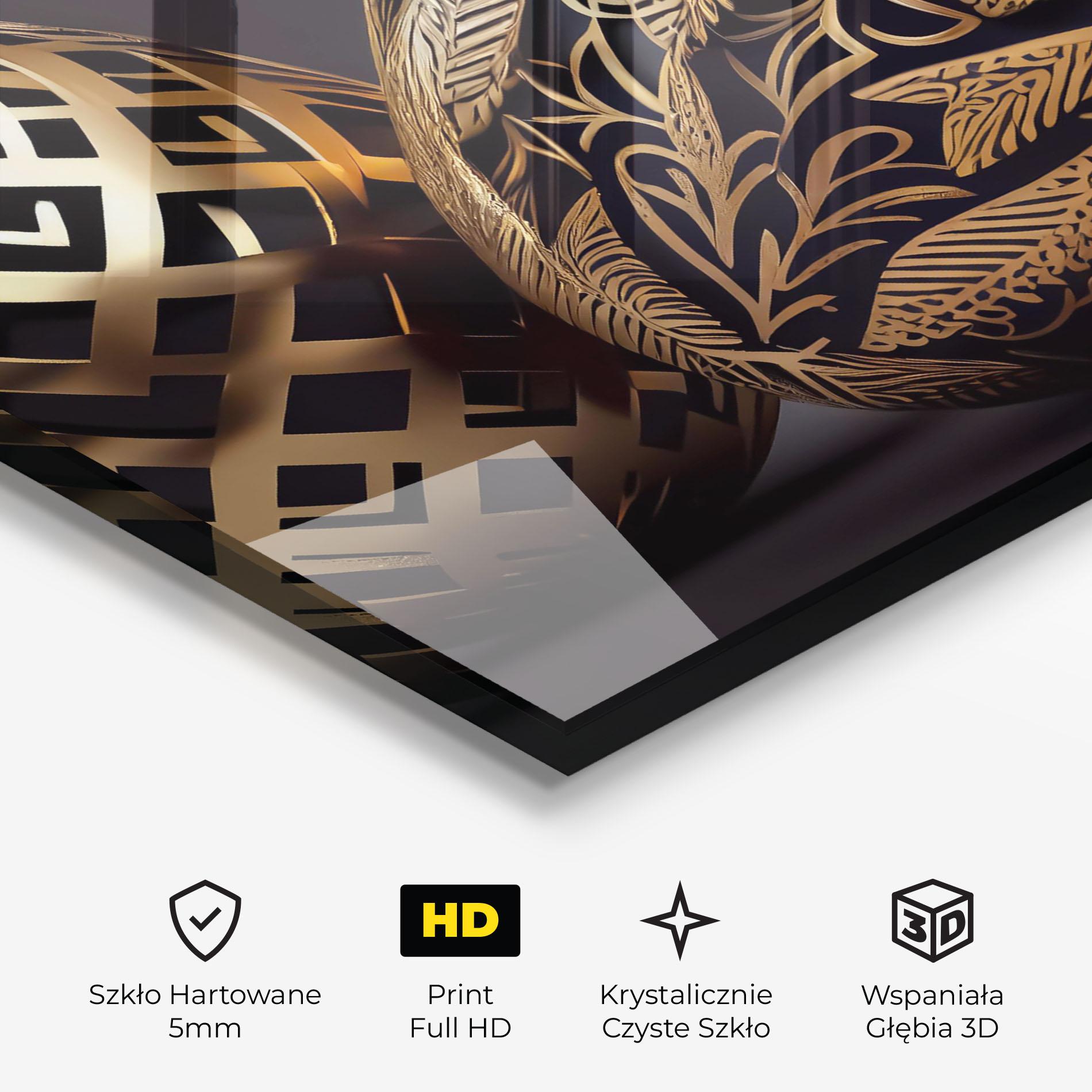 Obraz na Szkle Black Golden Eggs mockup 3
