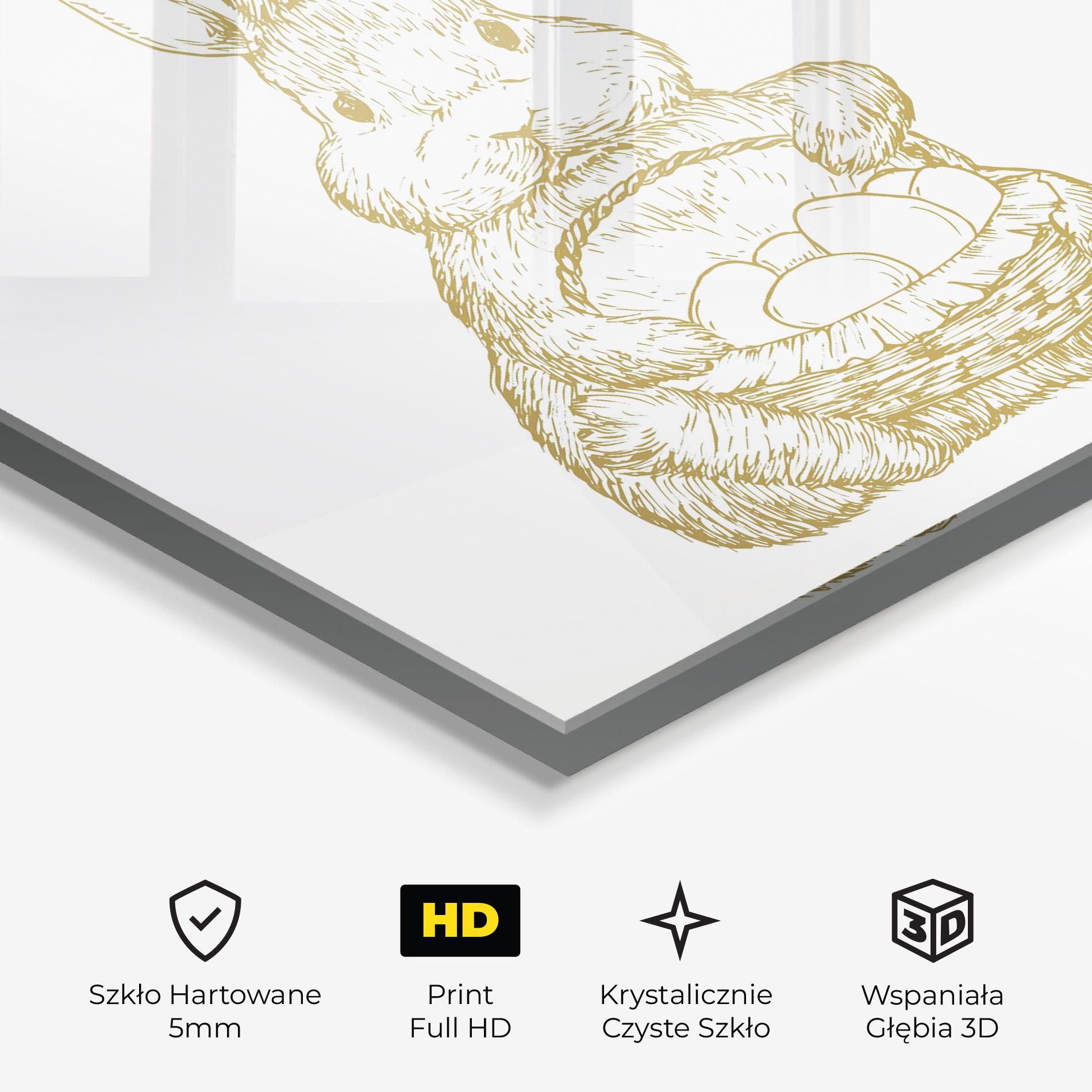 Obraz na Szkle Bunny With Basket mockup 3