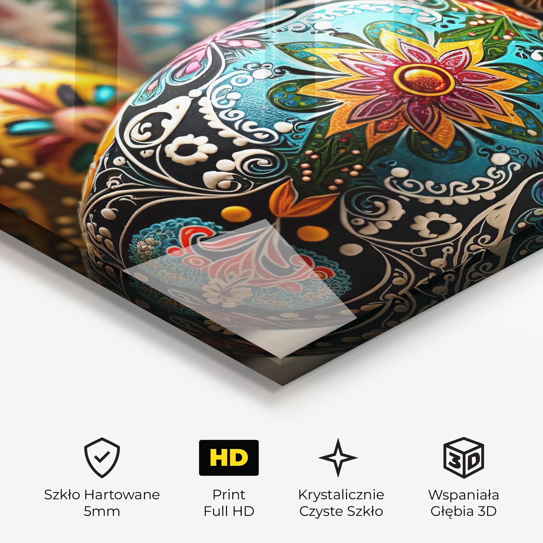 Obraz na Szkle Easter Eggs Ornament mockup 3