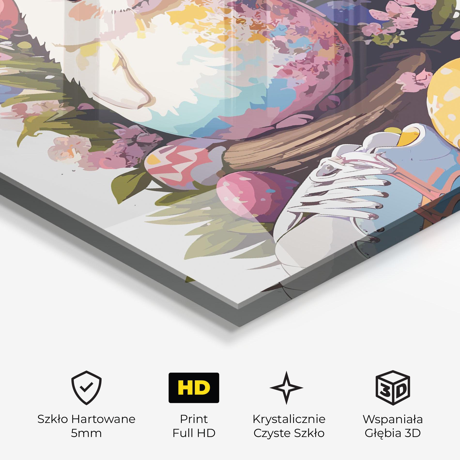 Obraz na Szkle Fatt Cute Bunny mockup 3