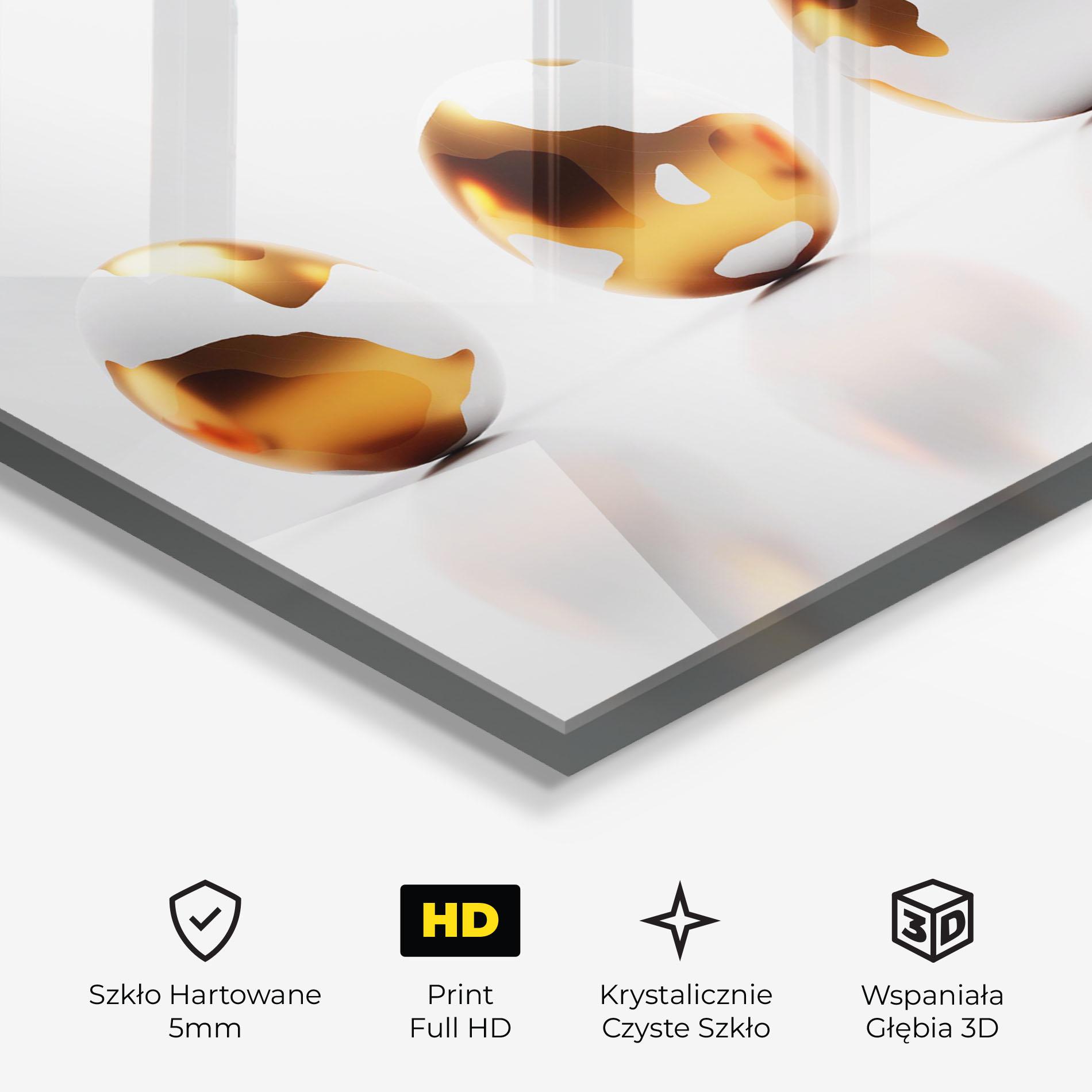 Obraz na Szkle Golden Shiny Eggs mockup 3