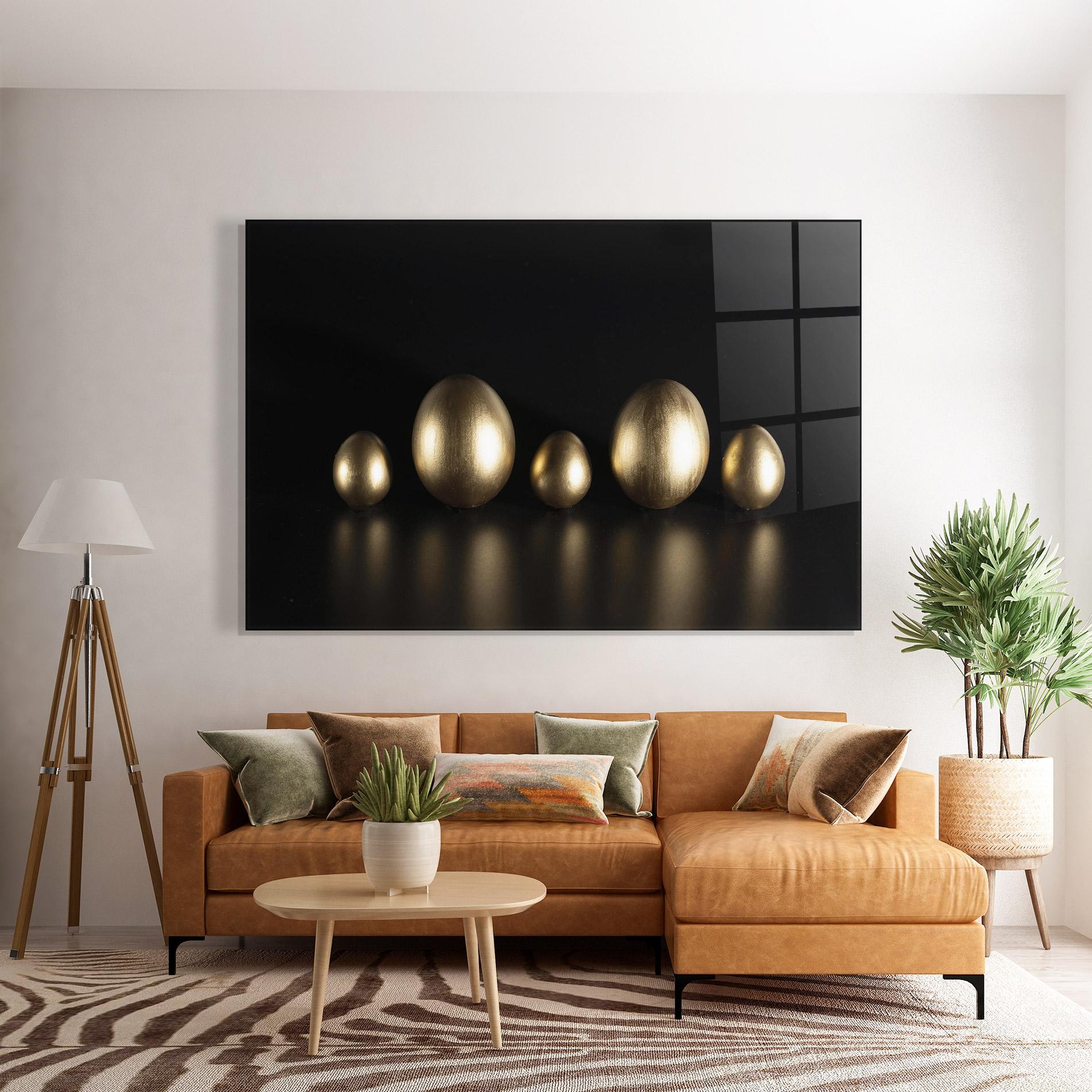 Obraz na Szkle Gold Eggs Shot mockup 7