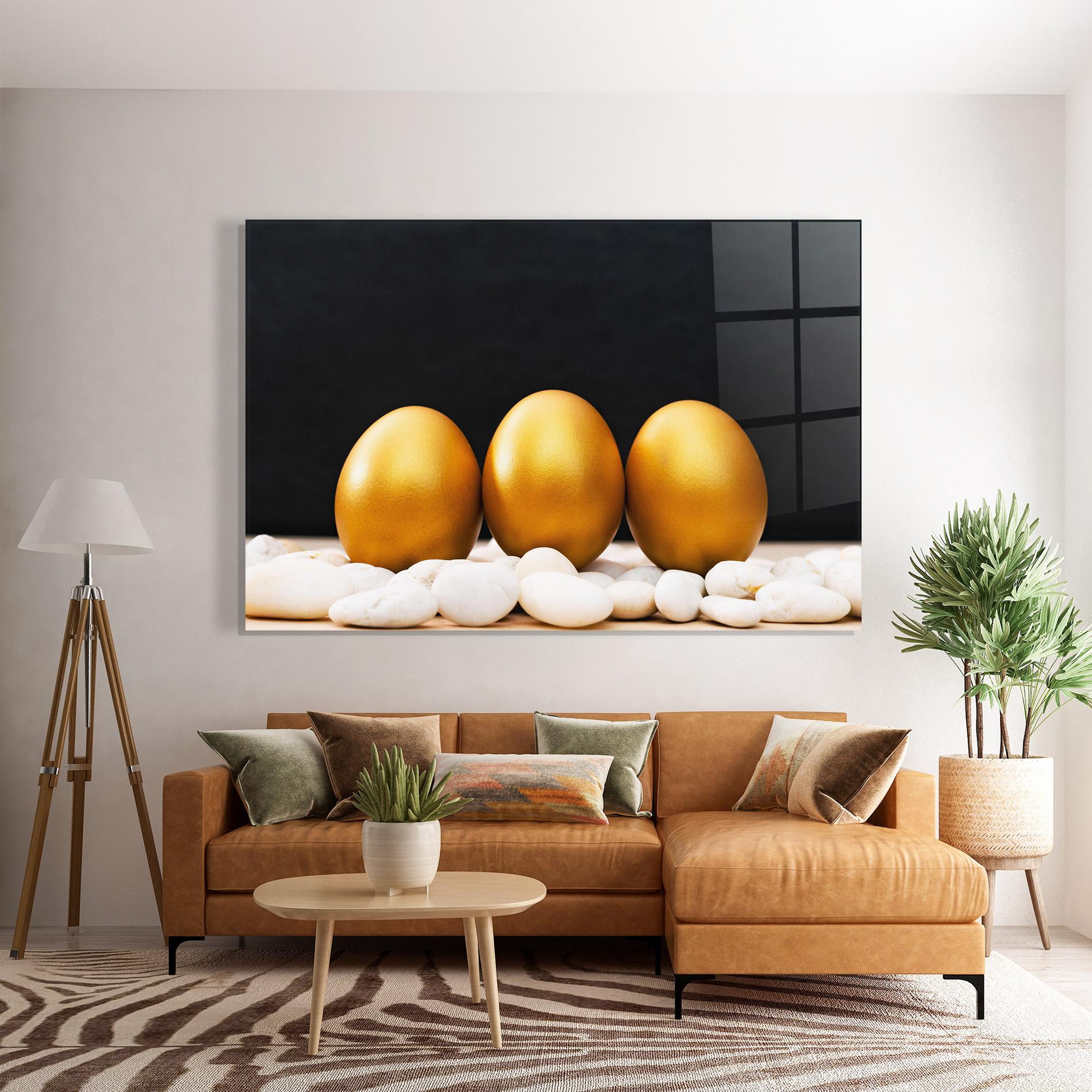 Obraz na Szkle Golden Easter Egg mockup 7