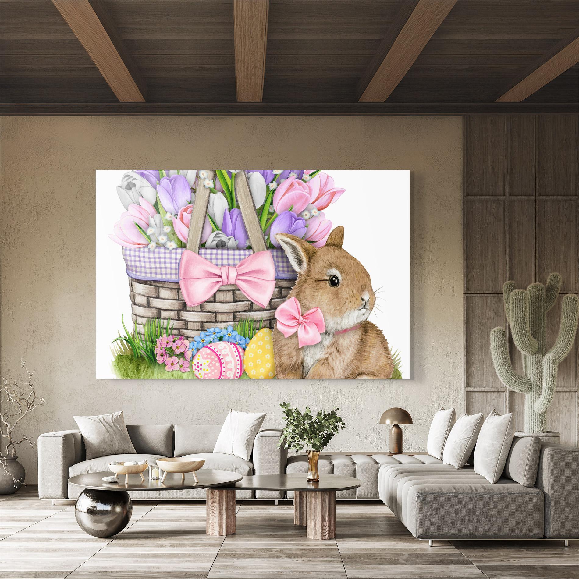 Obraz na Szkle Bunny Pink Bow mockup 8