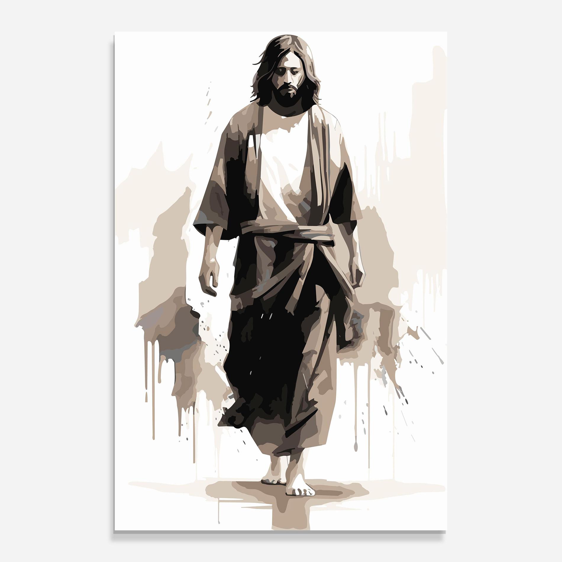 Obraz na Szkle Cream Art Jesus mockup 0