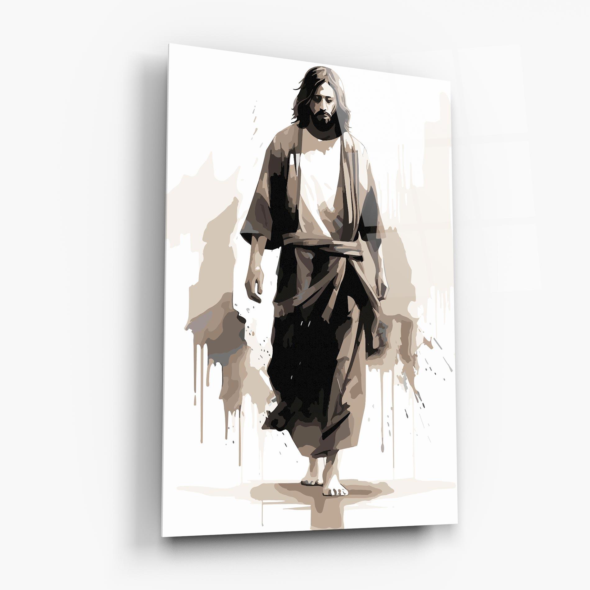 Obraz na Szkle Cream Art Jesus mockup 6