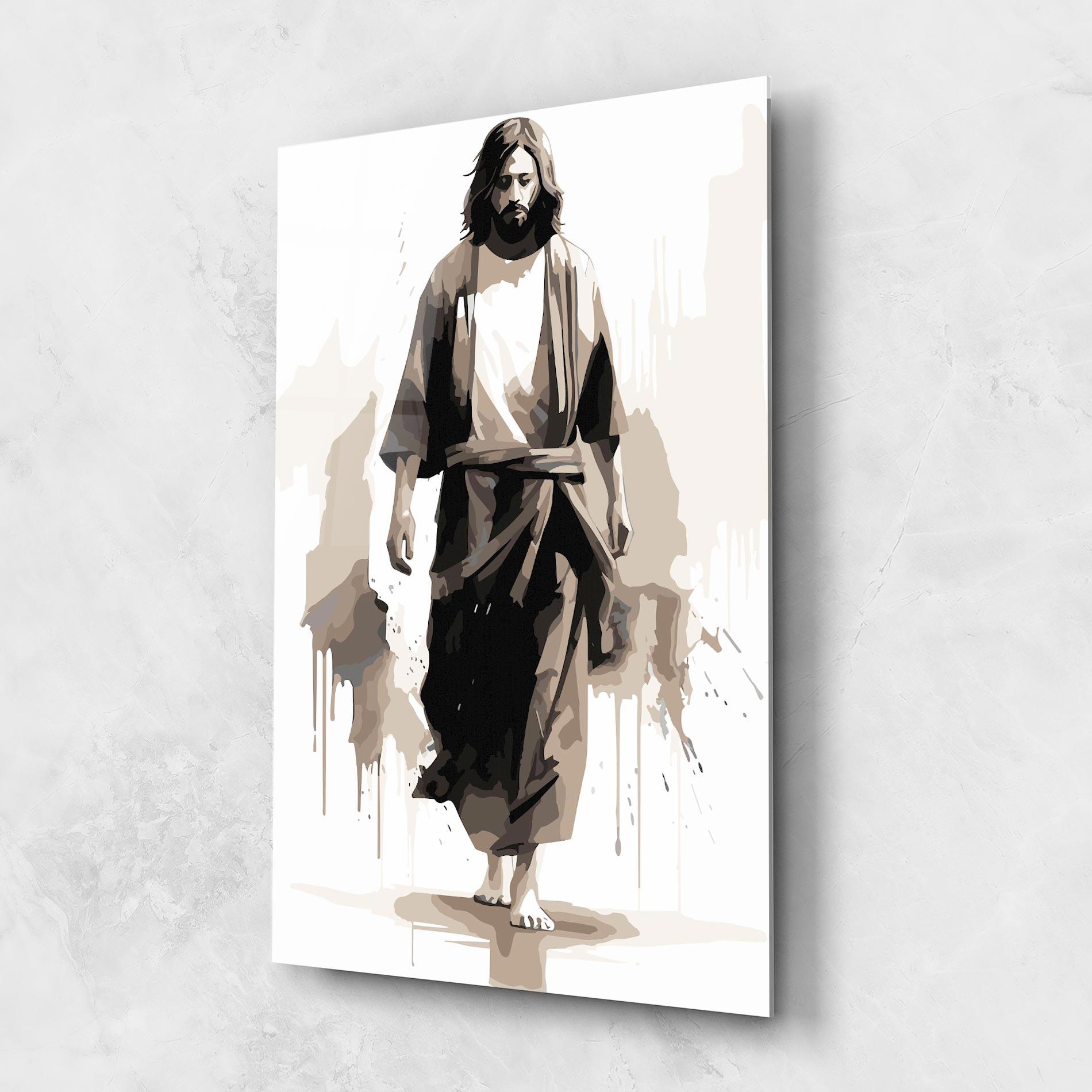 Obraz na Szkle Cream Art Jesus mockup 1
