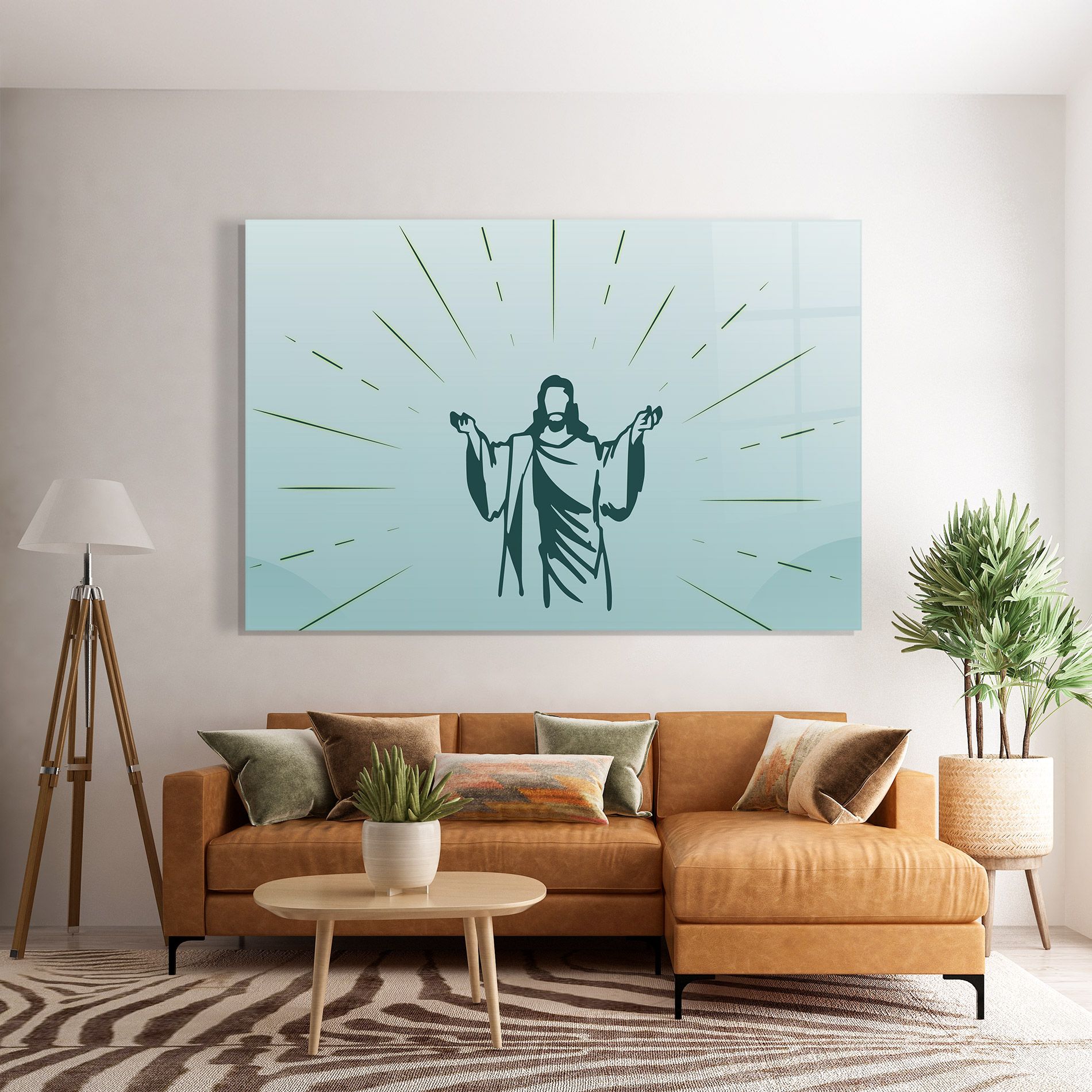 Blue Art Jesus mockup 7
