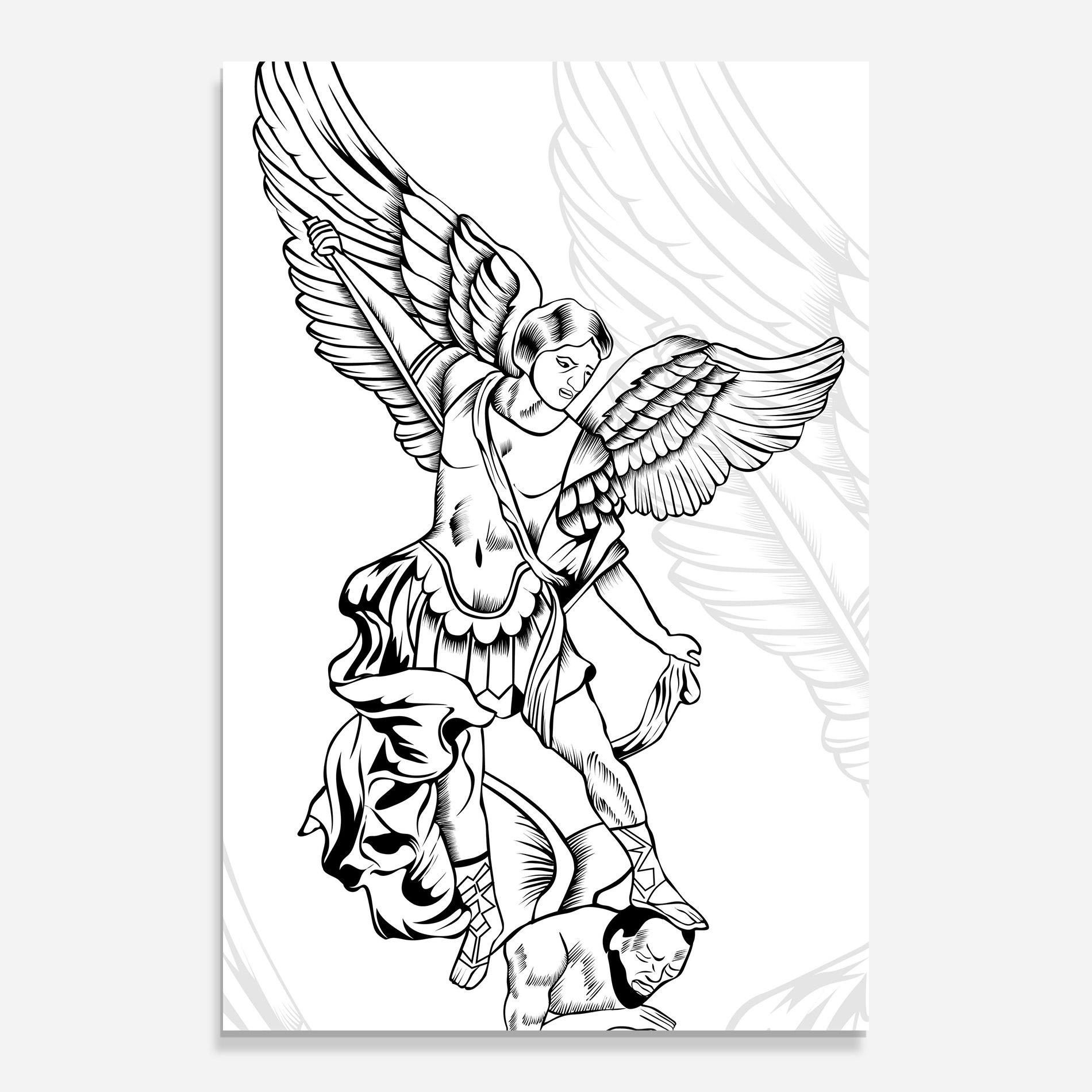 Obraz na Szkle Angel Fight mockup 0