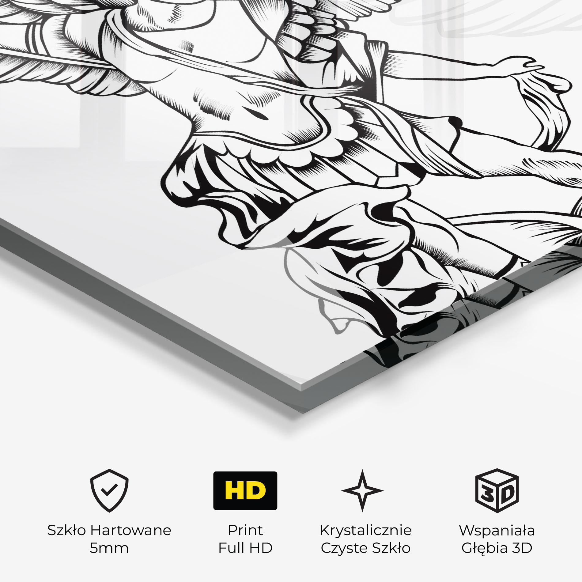 Obraz na Szkle Angel Fight mockup 3