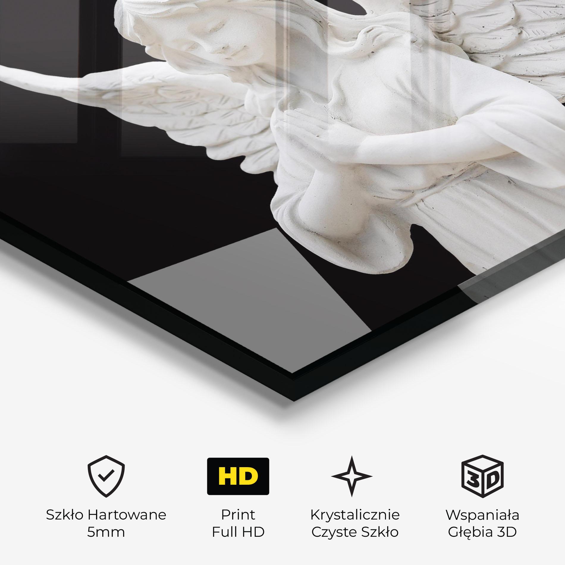 Obraz na Szkle Pretty Angel Statues mockup 3