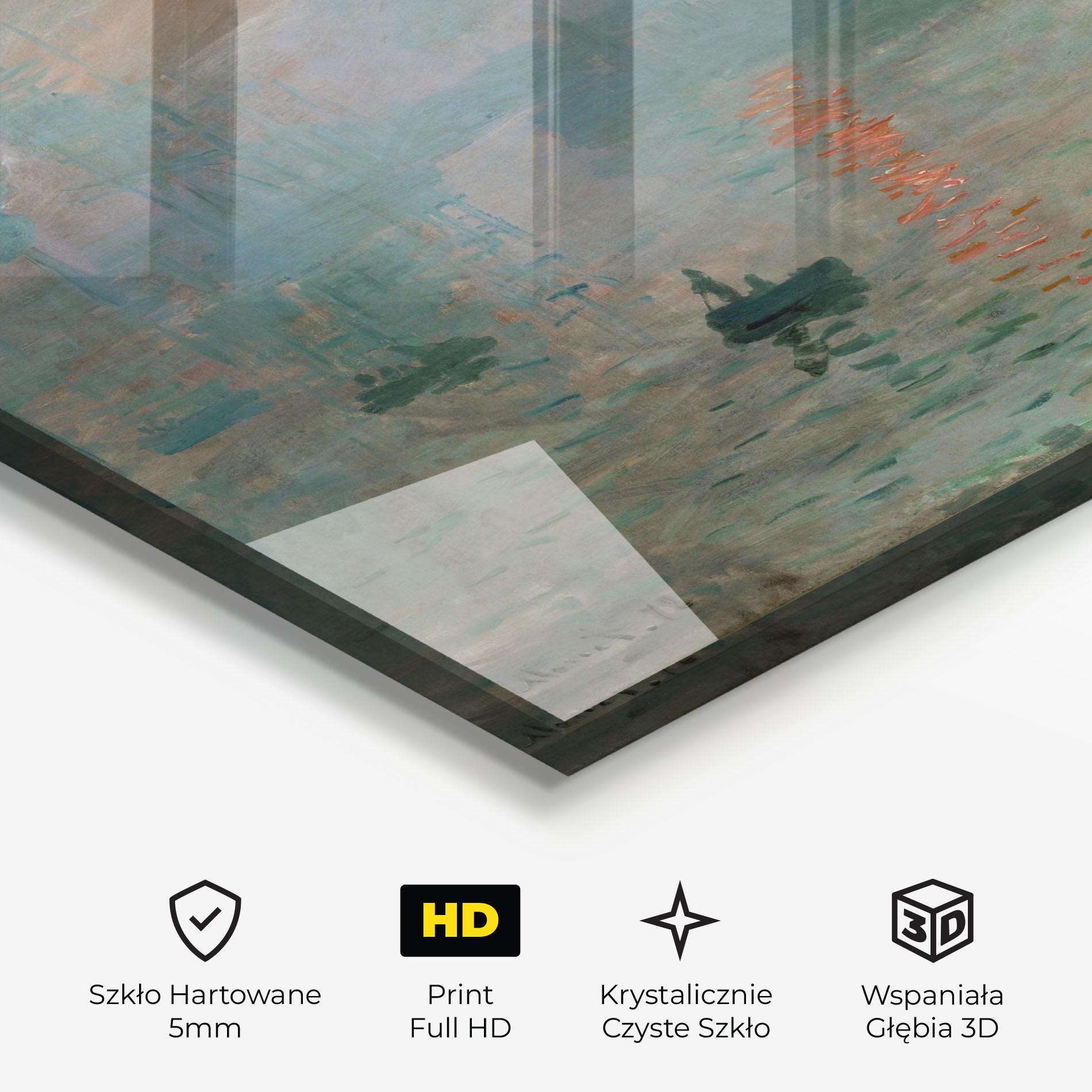 Obraz na Szkle Monet Sunrise mockup 3