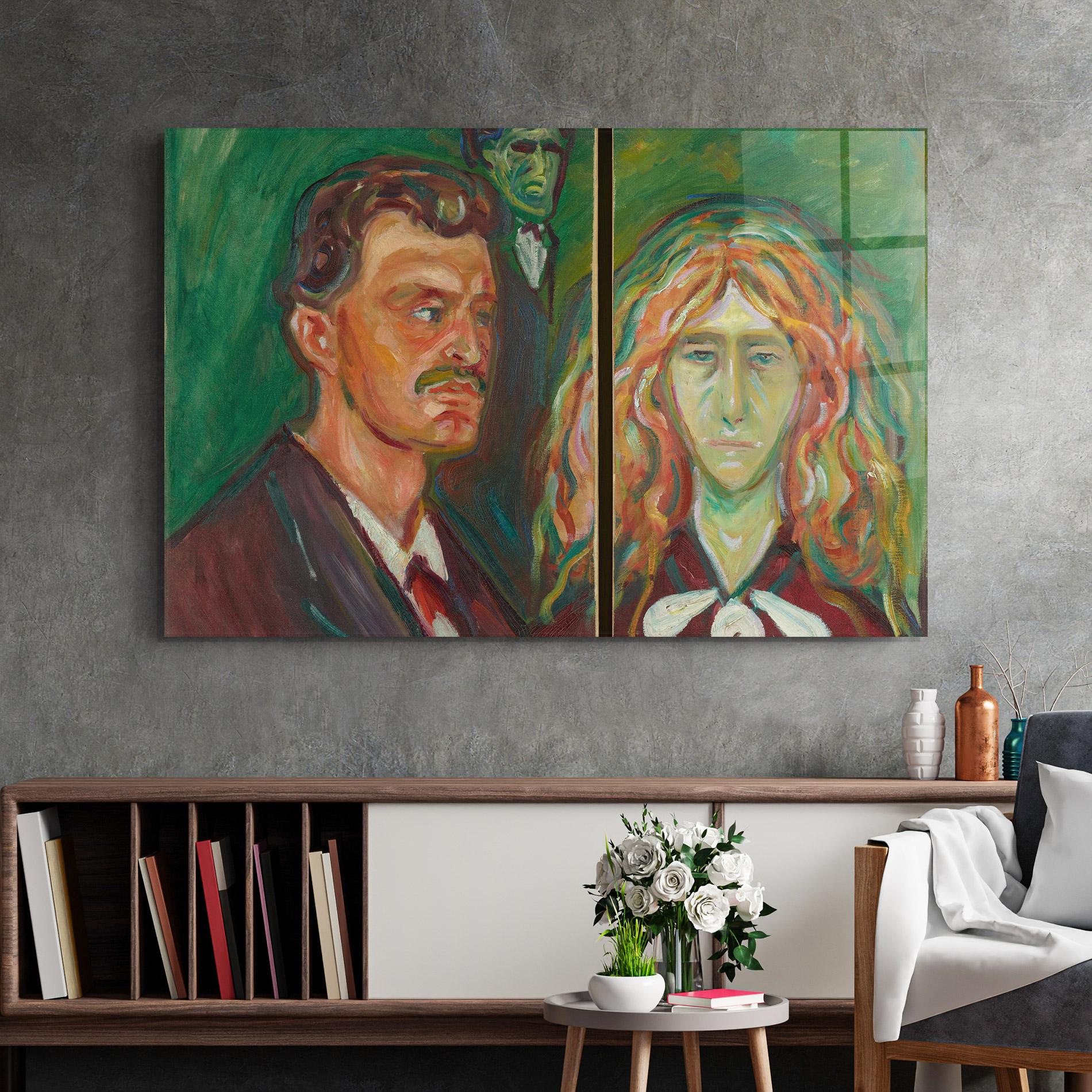 Obraz na Szkle Green Self Portrait mockup 2