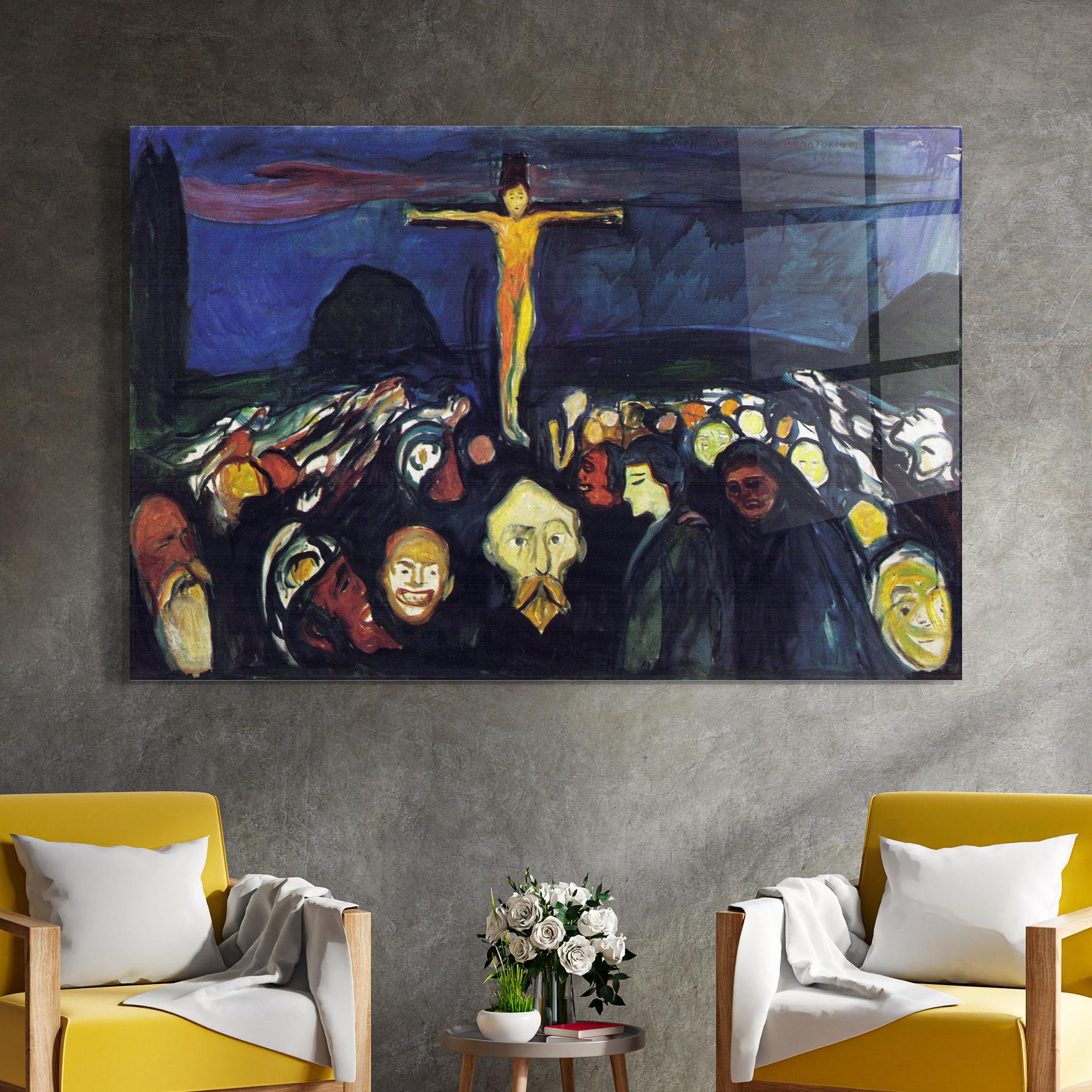 Obraz na Szkle Golgotha mockup 4