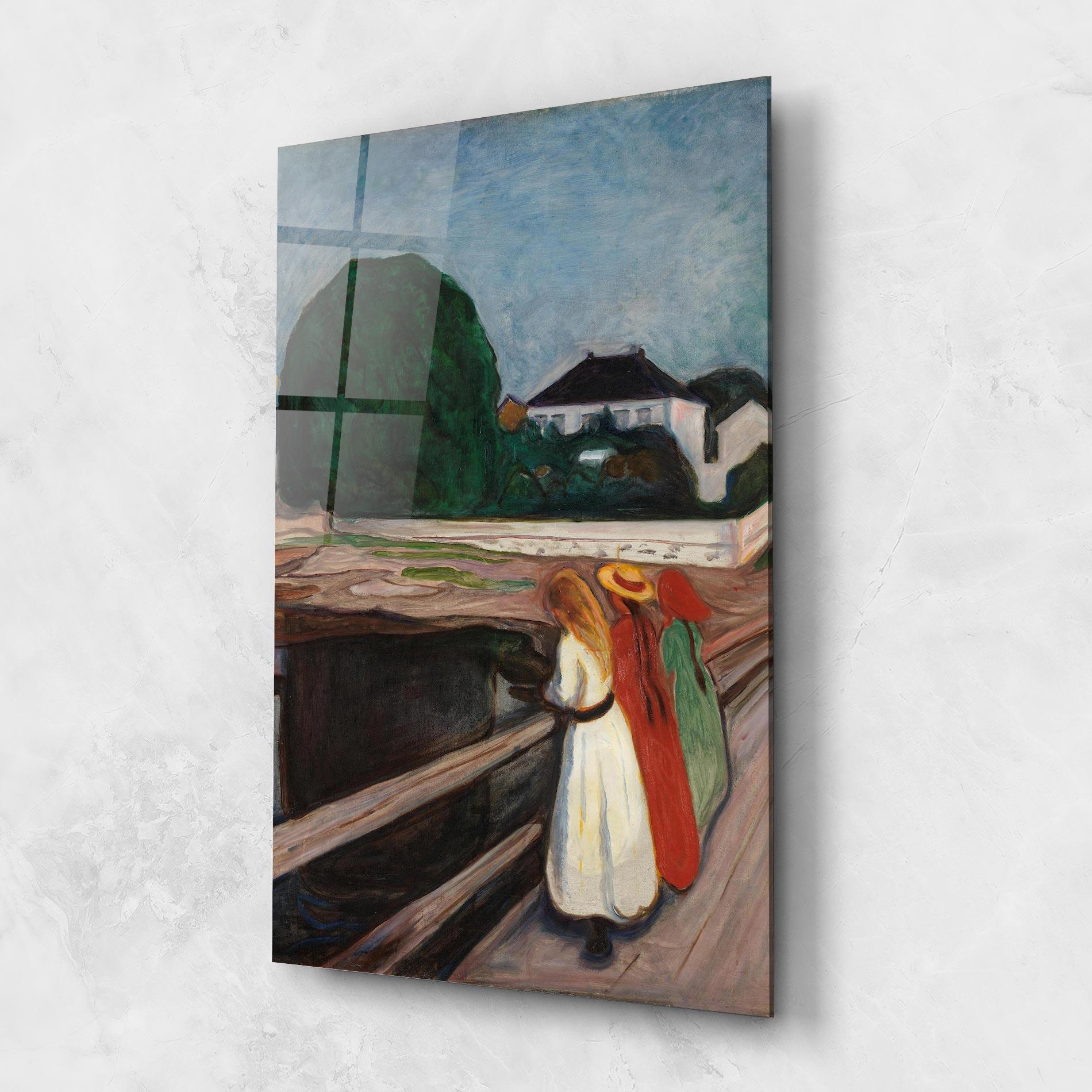 Obraz na Szkle Girls On The Bridge mockup 1