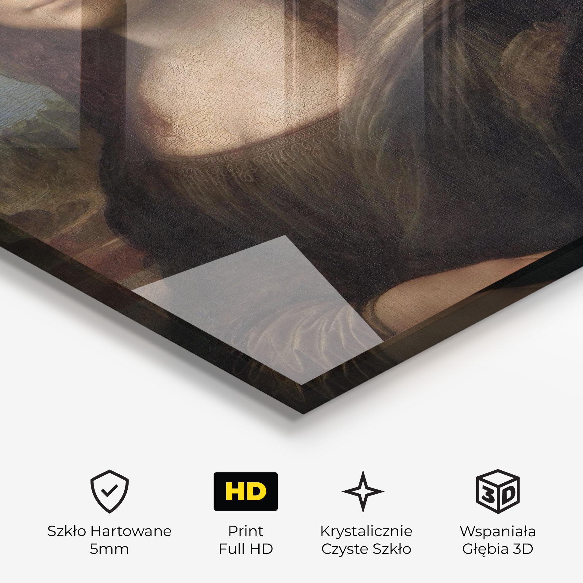 Obraz na Szkle Mona Lisa By Leonardo Da Vinci mockup 3