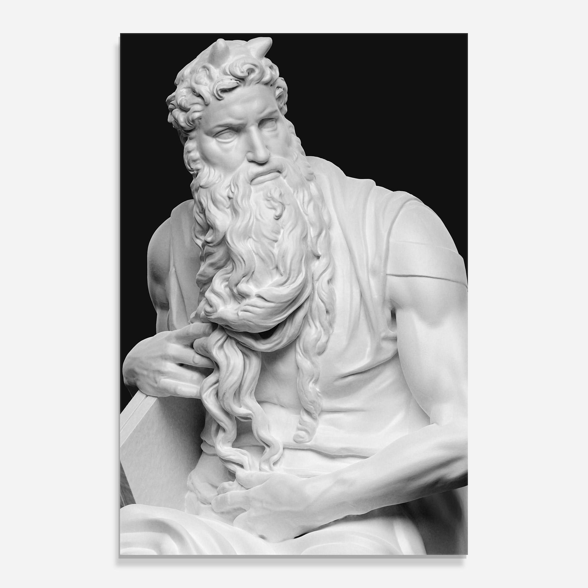 Obraz na Szkle Moses Statue mockup 0