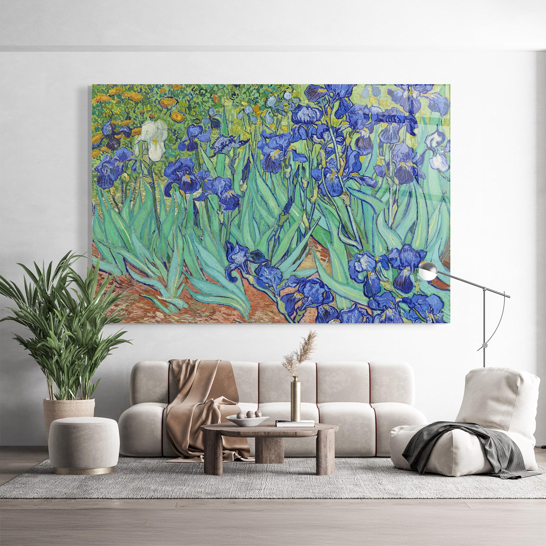 Obraz na Szkle Irises Van Gogh mockup 9