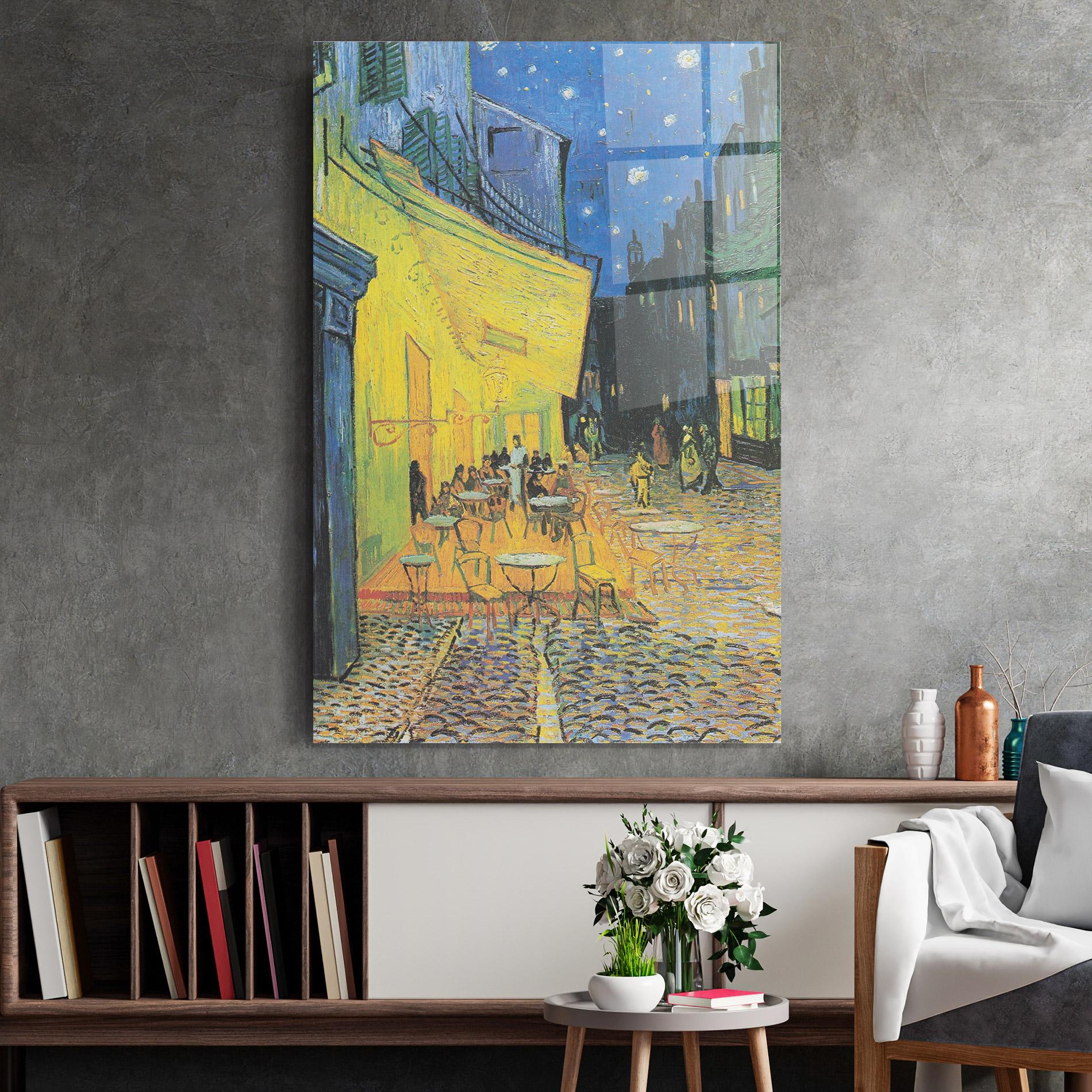 Obraz na Szkle Cafe Terrace At Night mockup 2