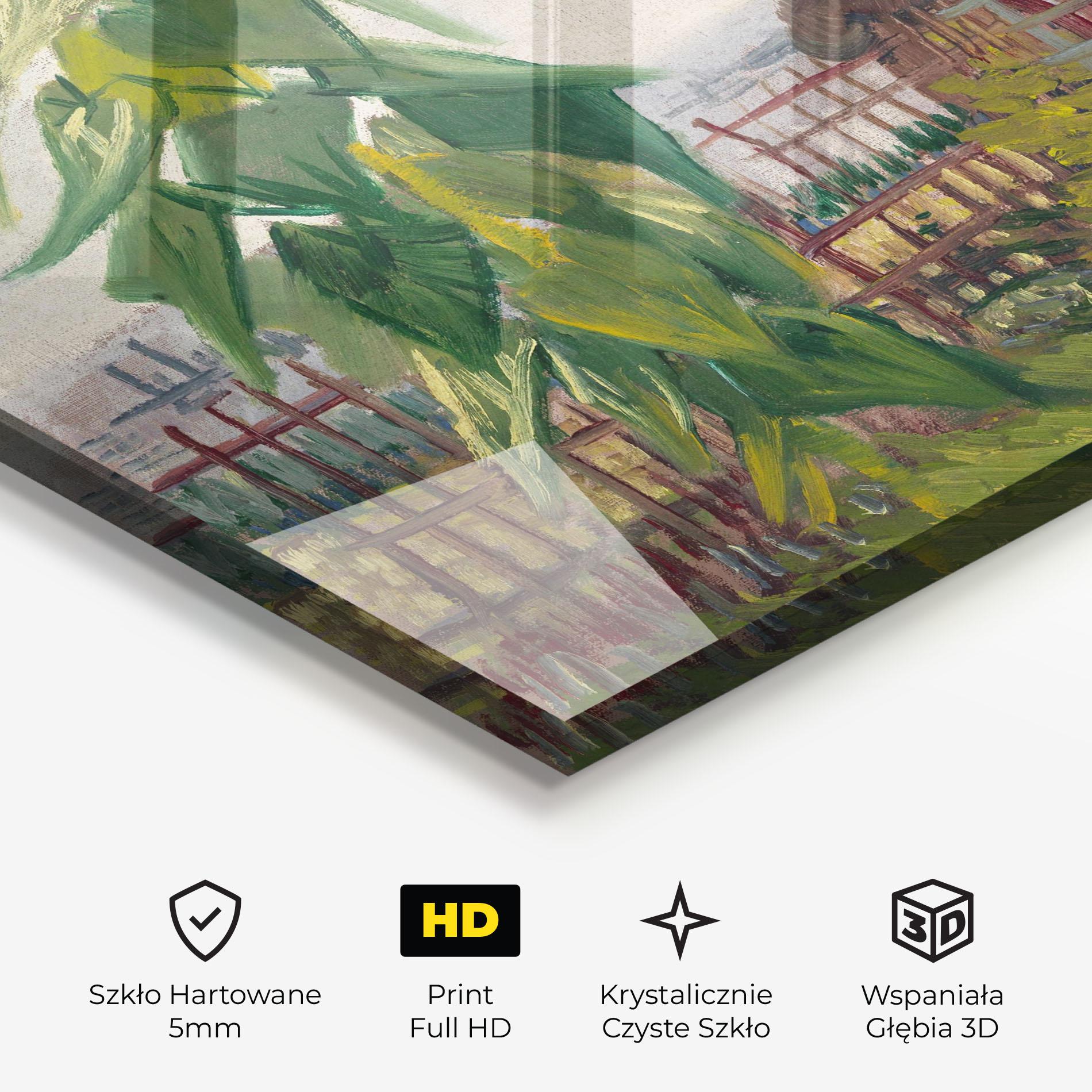 Obraz na Szkle Allotment With Sunflower mockup 3