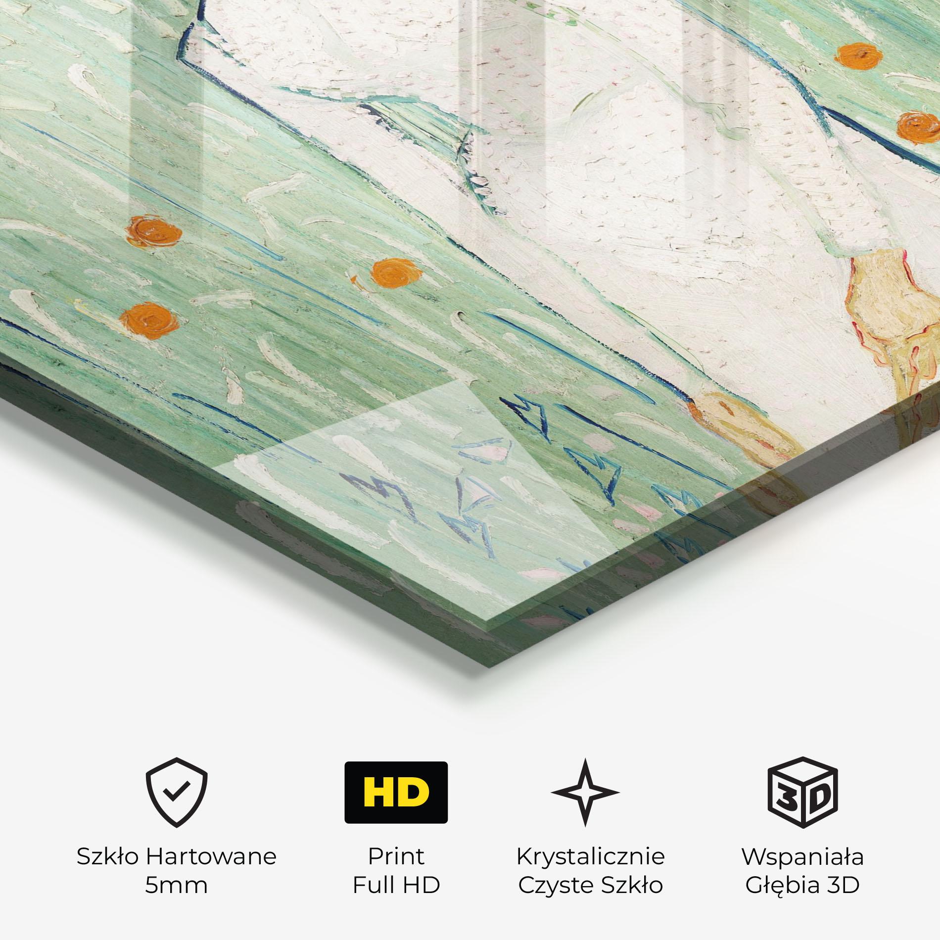 Obraz na Szkle Girl In White mockup 3