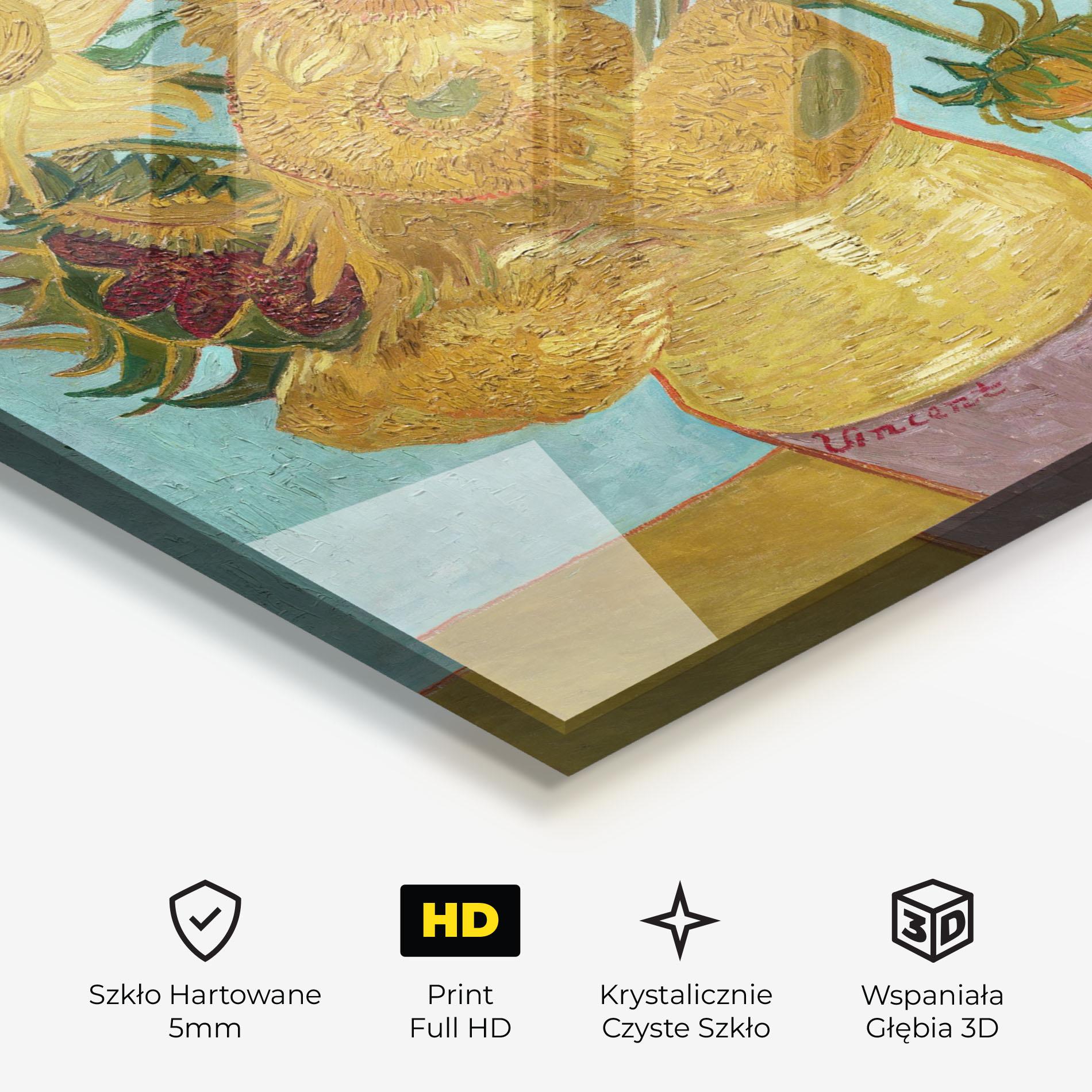 Obraz na Szkle Twelve Sunflowers mockup 3