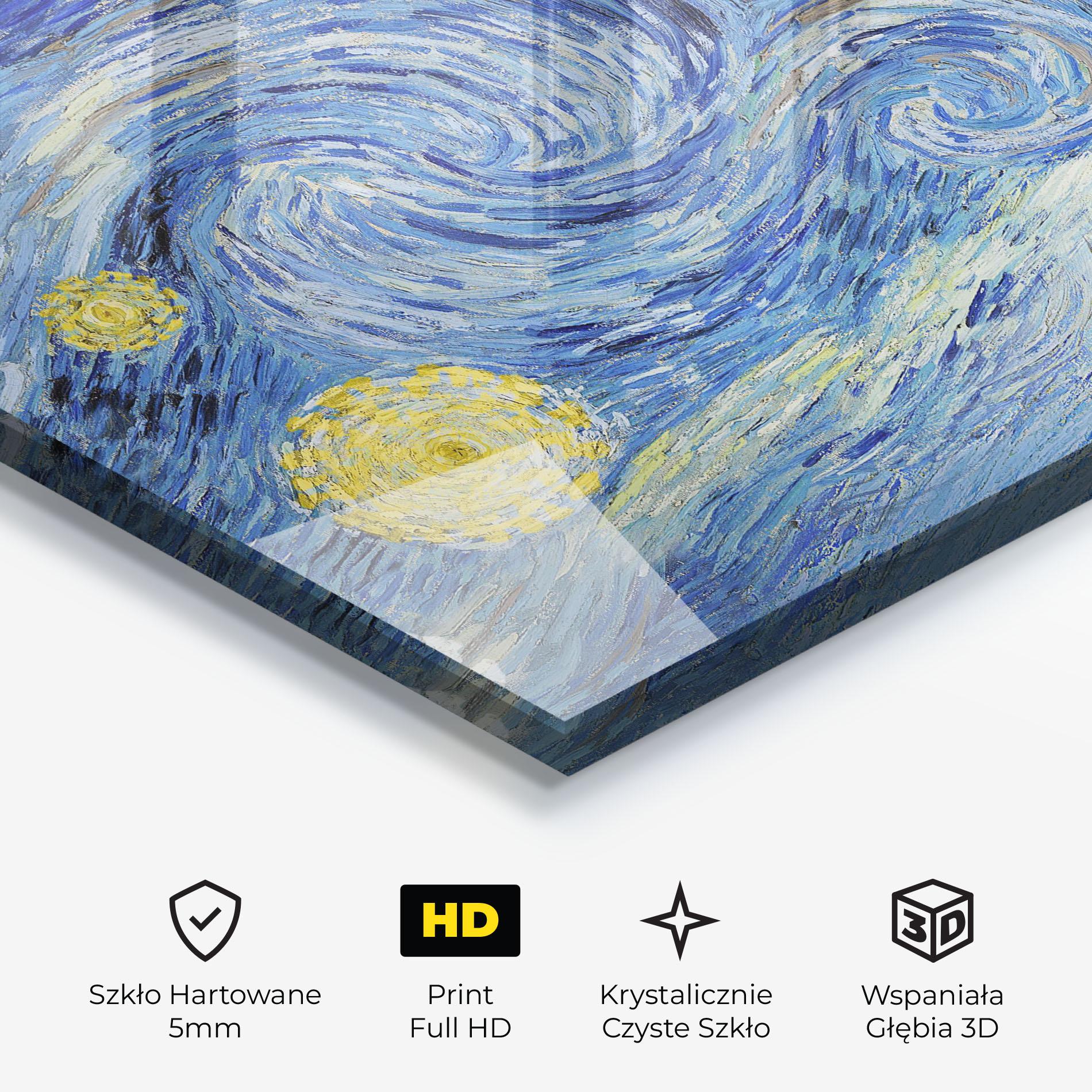 Obraz na Szkle Van Gogh Starry Night mockup 3