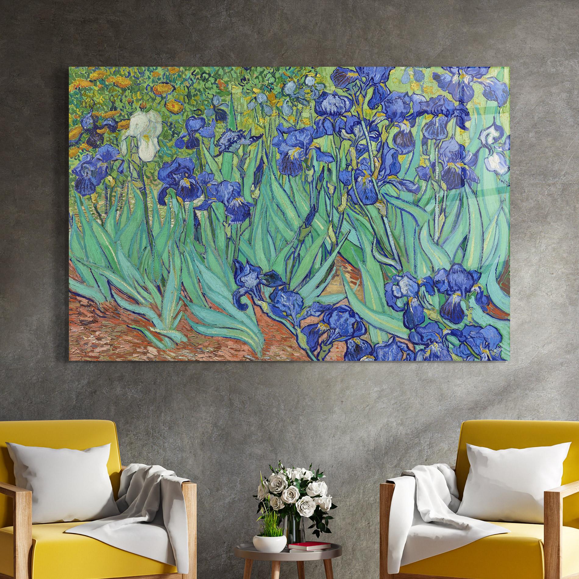 Obraz na Szkle Irises Van Gogh mockup 4