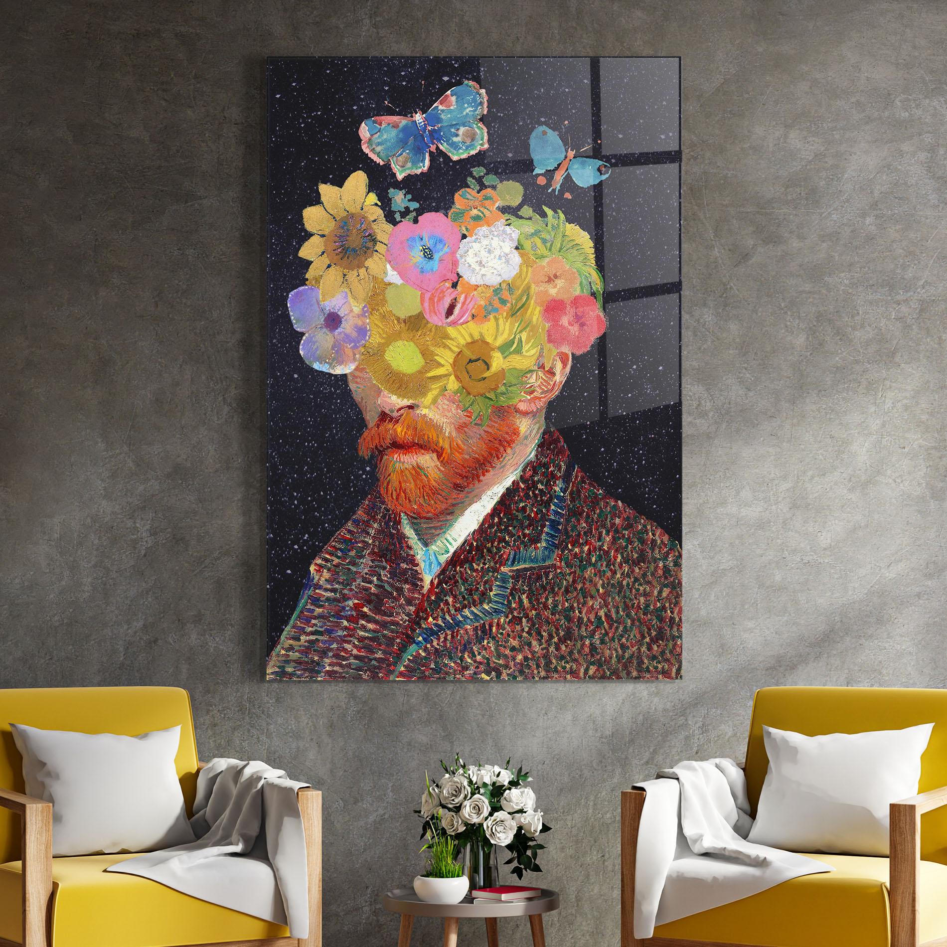 Obraz na Szkle Flower Self Portrait mockup 4