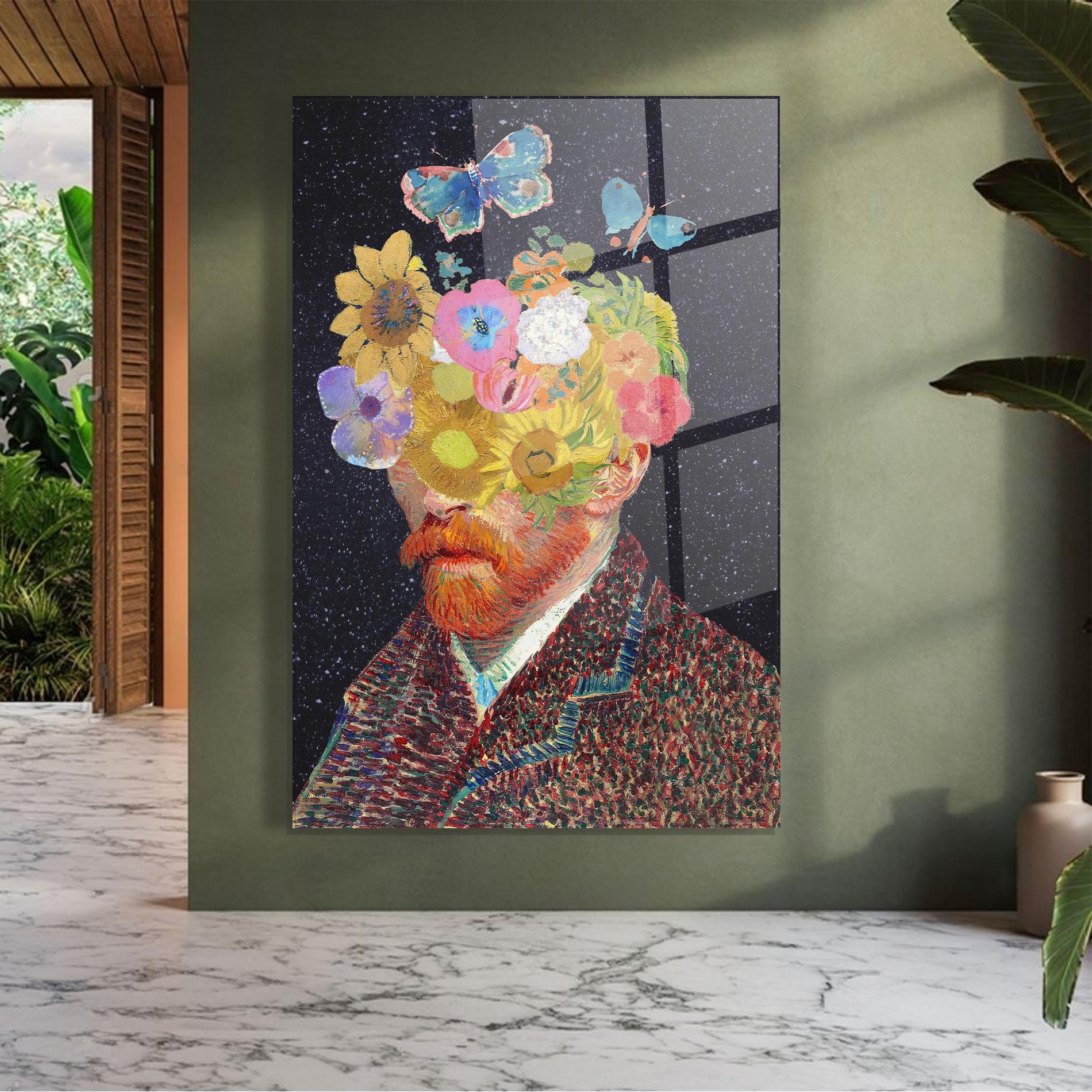 Obraz na Szkle Flower Self Portrait mockup 7