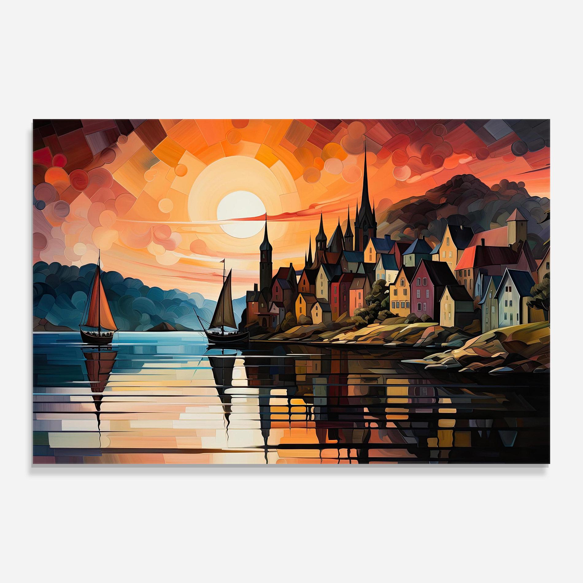 Obraz na Szkle Castle Painting mockup 0