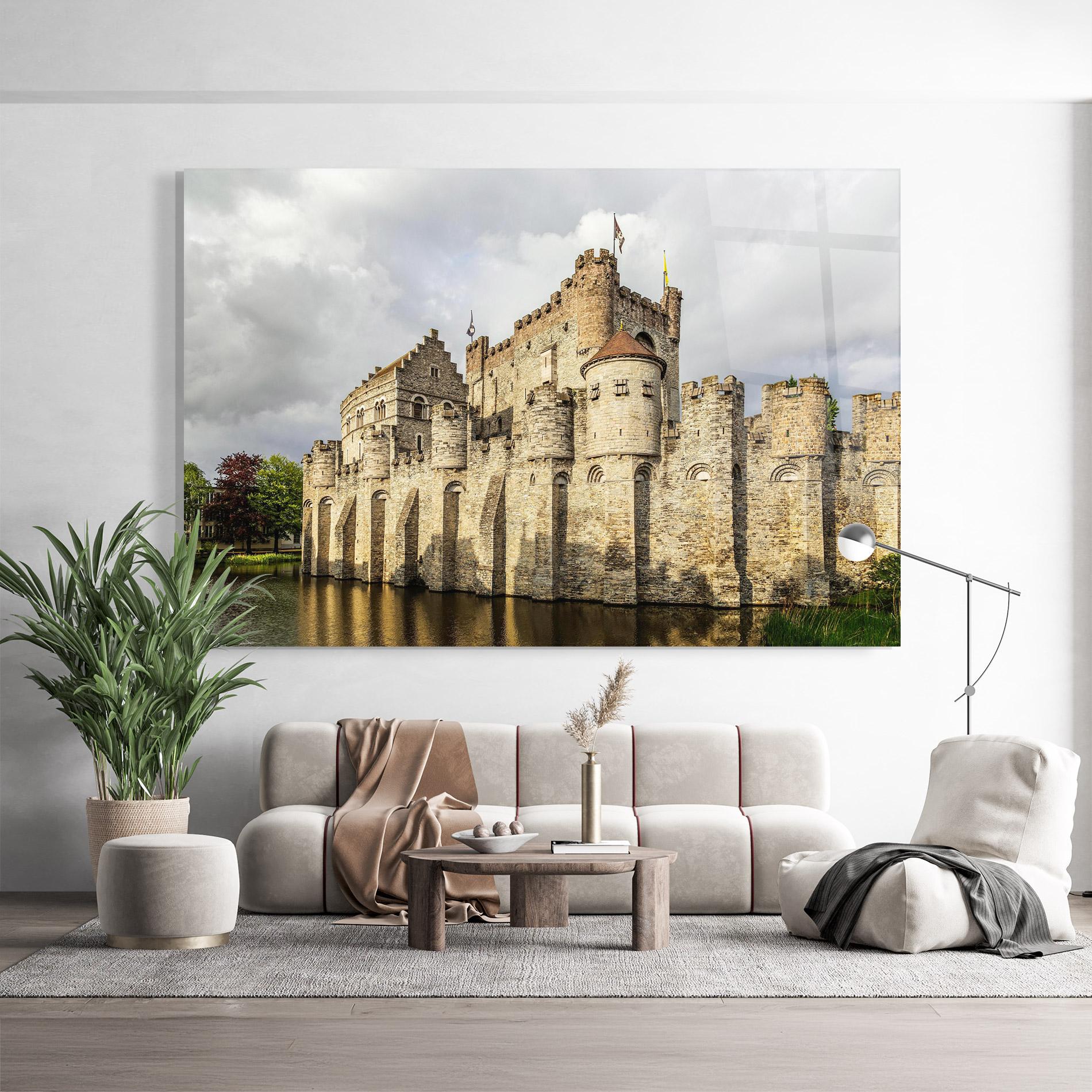 Obraz na Szkle Medieval Castle Belgium mockup 9