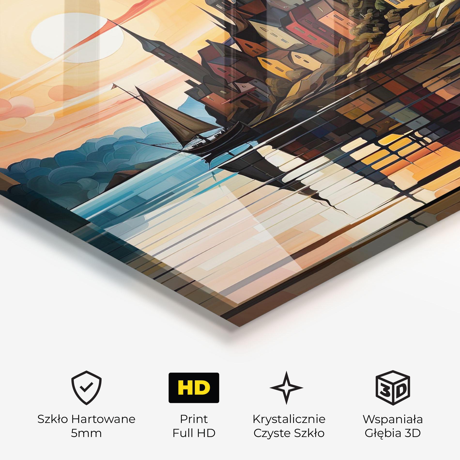 Obraz na Szkle Castle Painting mockup 3