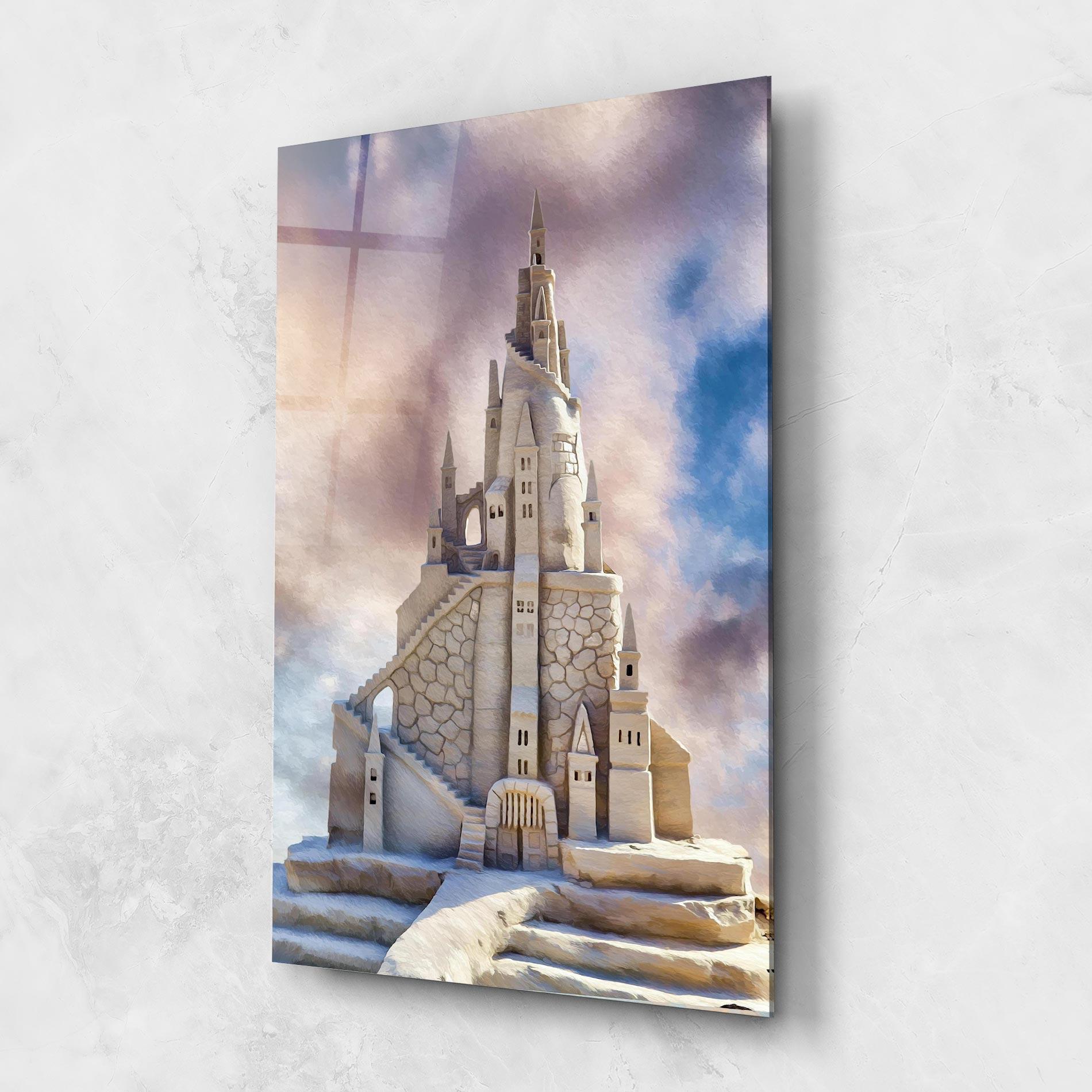 Obraz na Szkle Cream Castle mockup 1