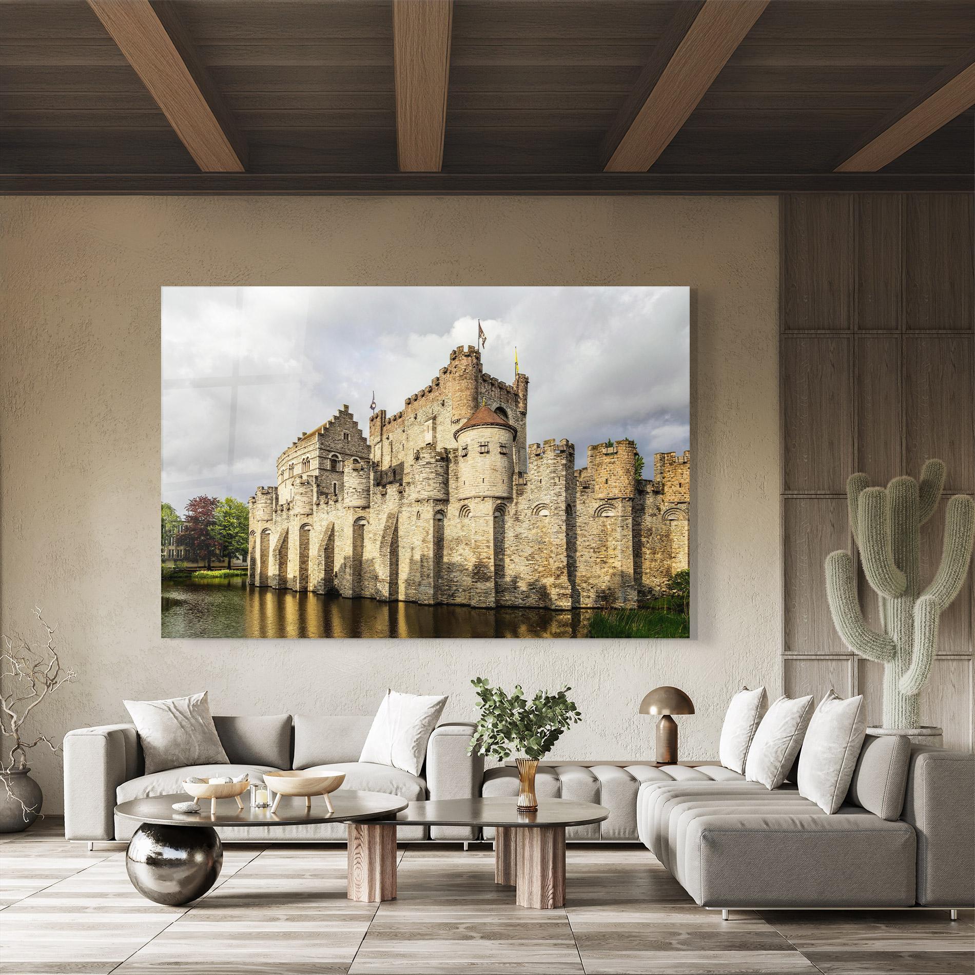 Obraz na Szkle Medieval Castle Belgium mockup 8