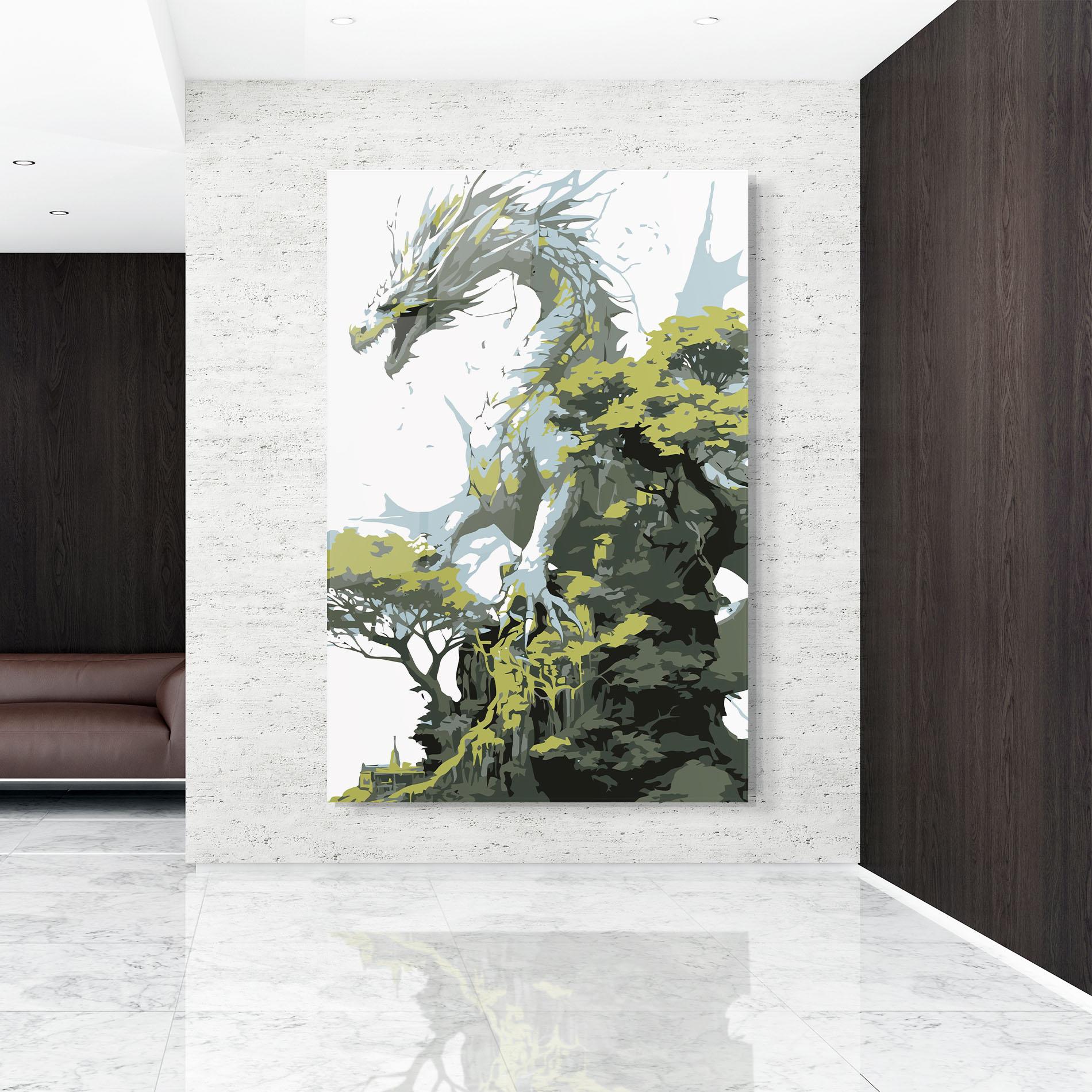 Obraz na Szkle Grey Nature Dragon mockup 9