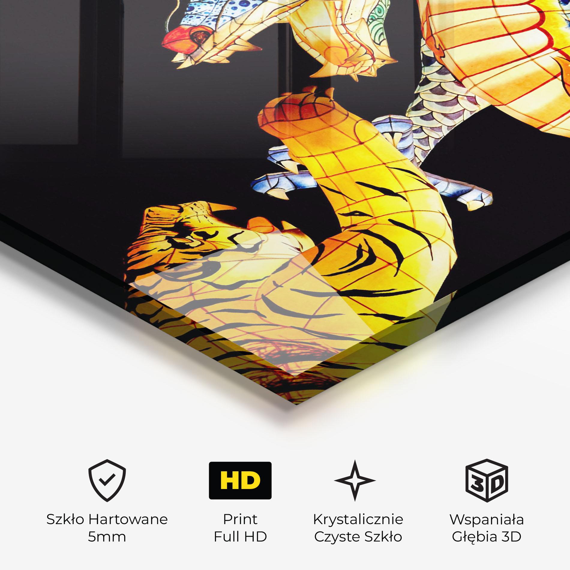 Obraz na Szkle Chinese Dragon And Tiger mockup 3