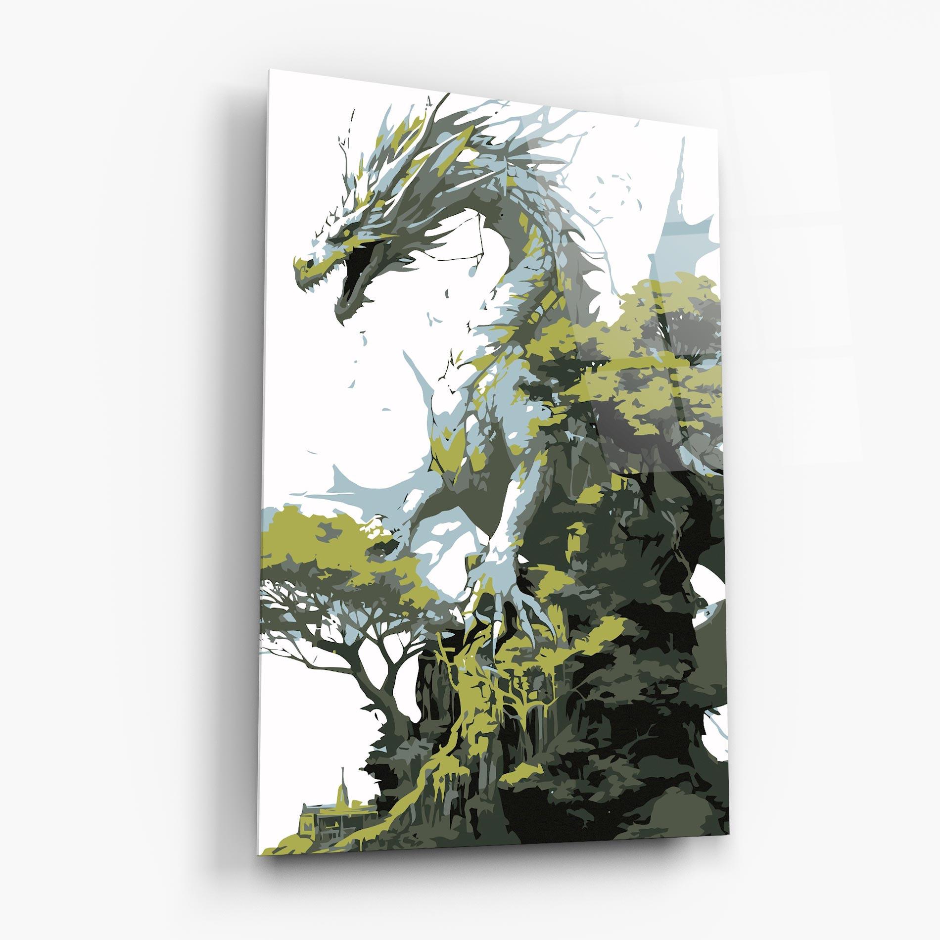 Obraz na Szkle Grey Nature Dragon mockup 6