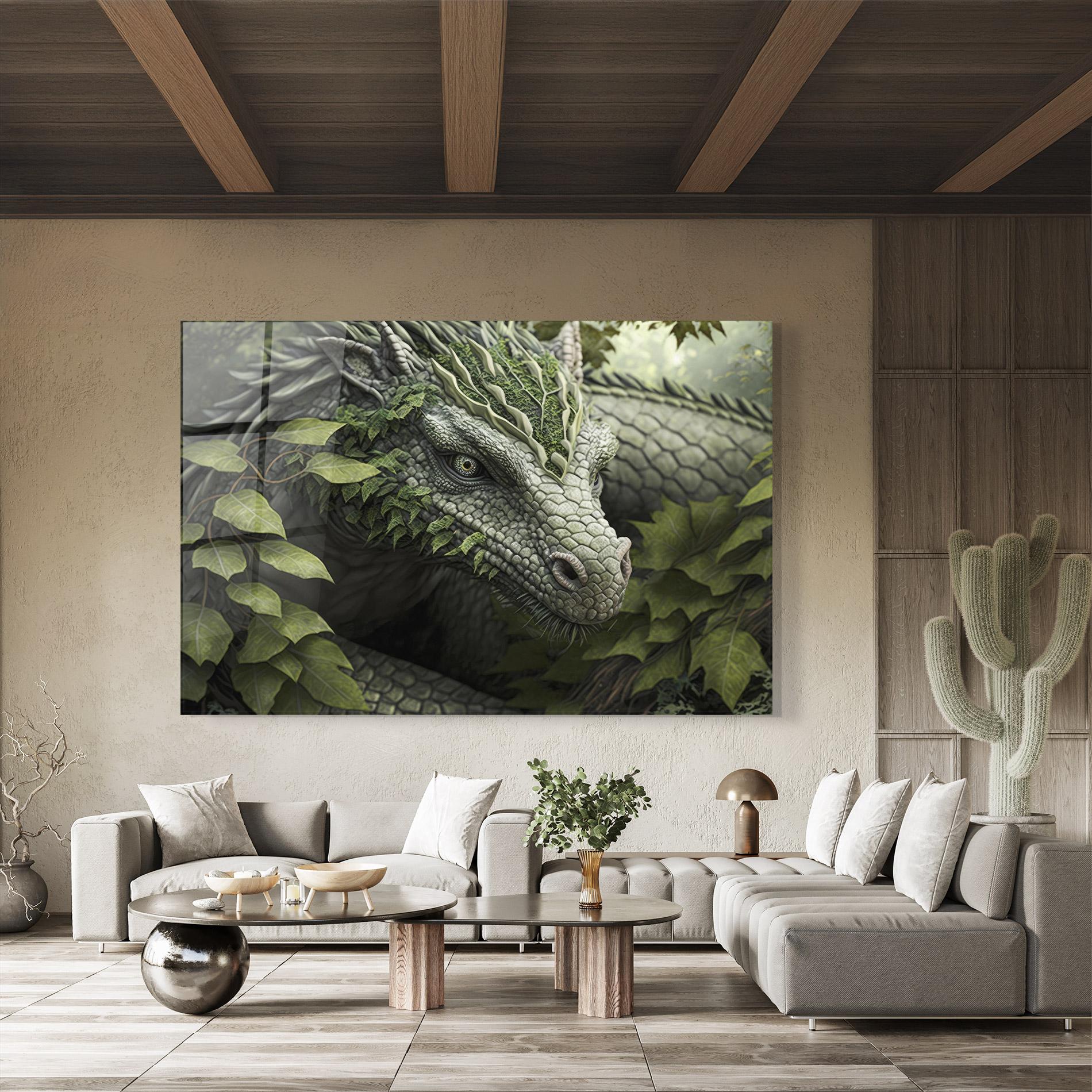 Obraz na Szkle Ancient Forest Dragon mockup 8