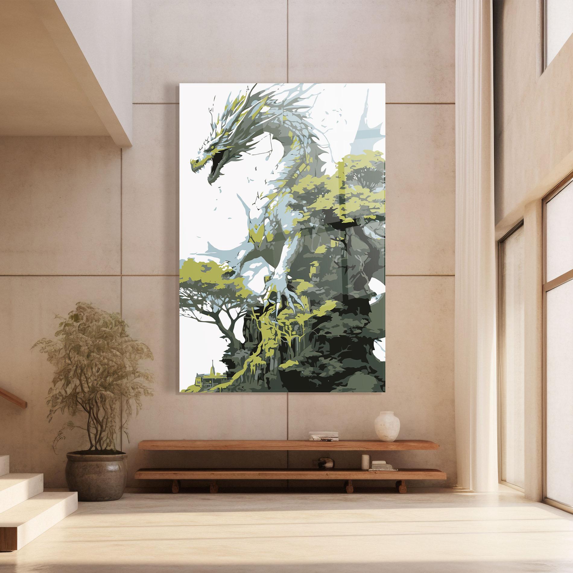 Obraz na Szkle Grey Nature Dragon mockup 8