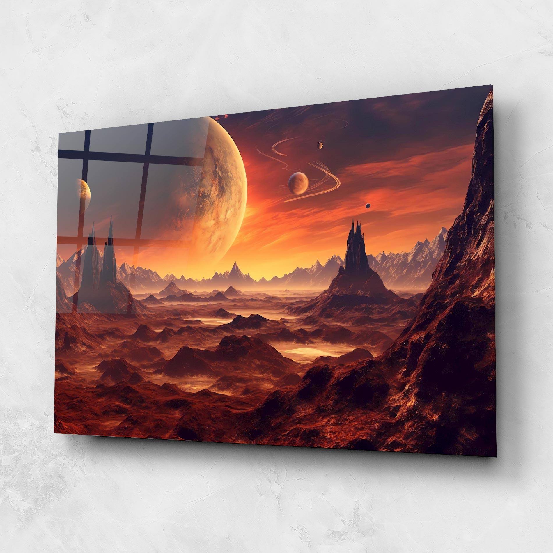 Obraz na Szkle Fiery Orange Sunset mockup 1
