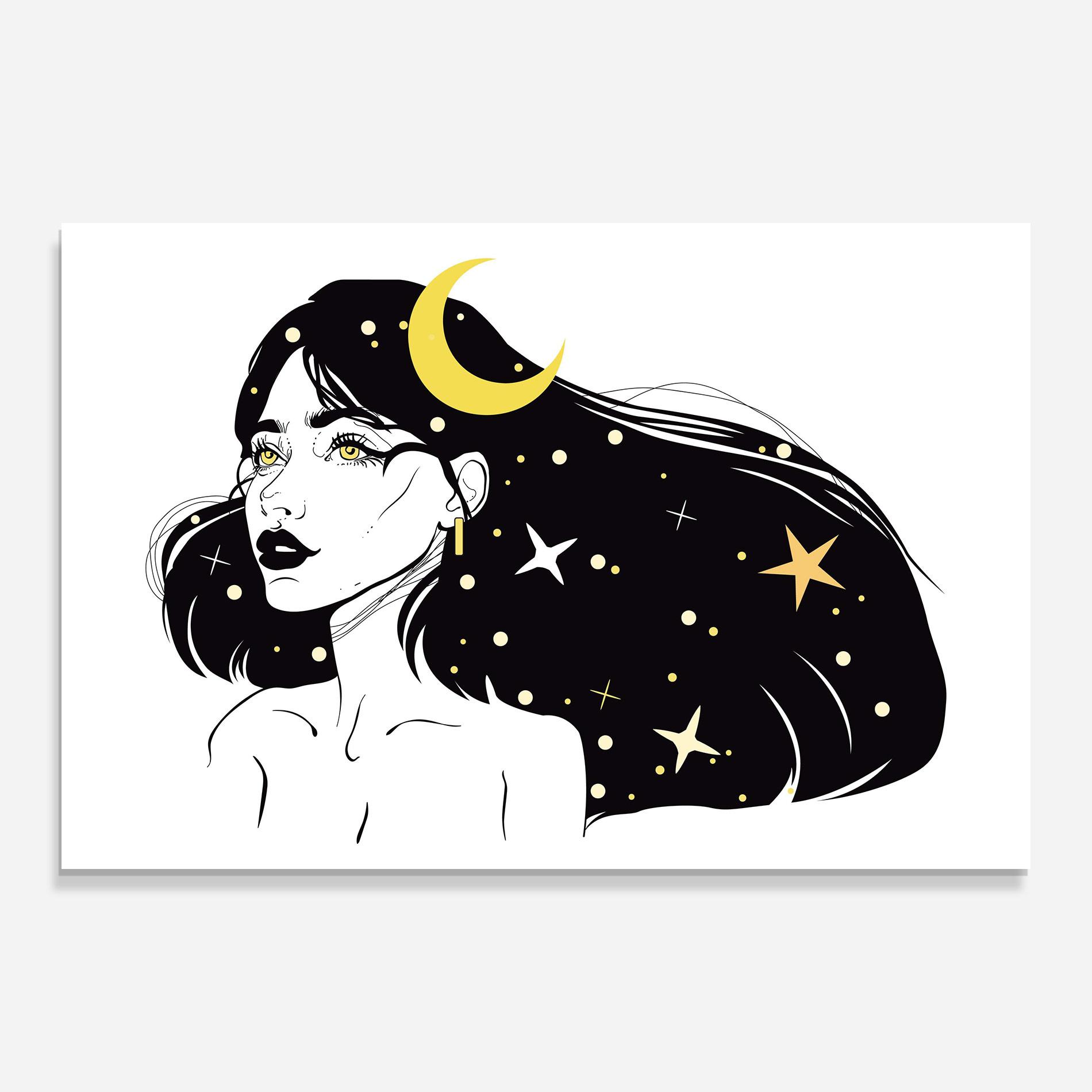 Obraz na Szkle Night Witch mockup 0