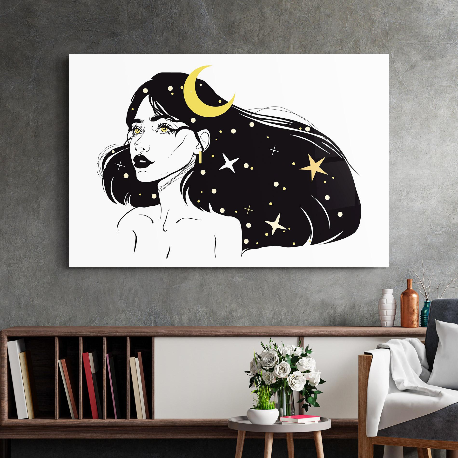 Obraz na Szkle Night Witch mockup 2