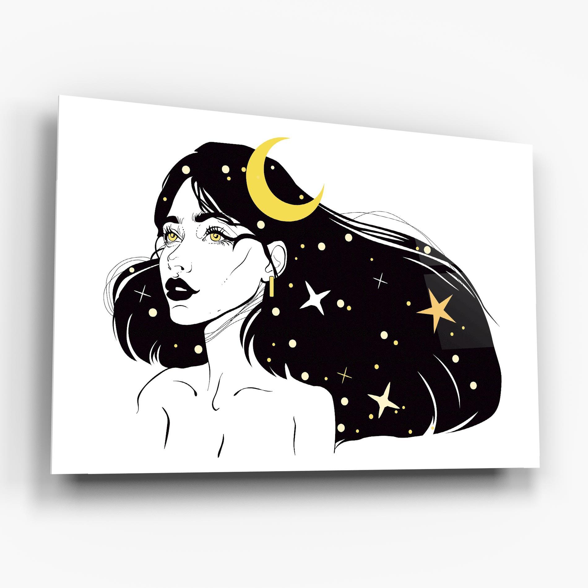 Obraz na Szkle Night Witch mockup 6