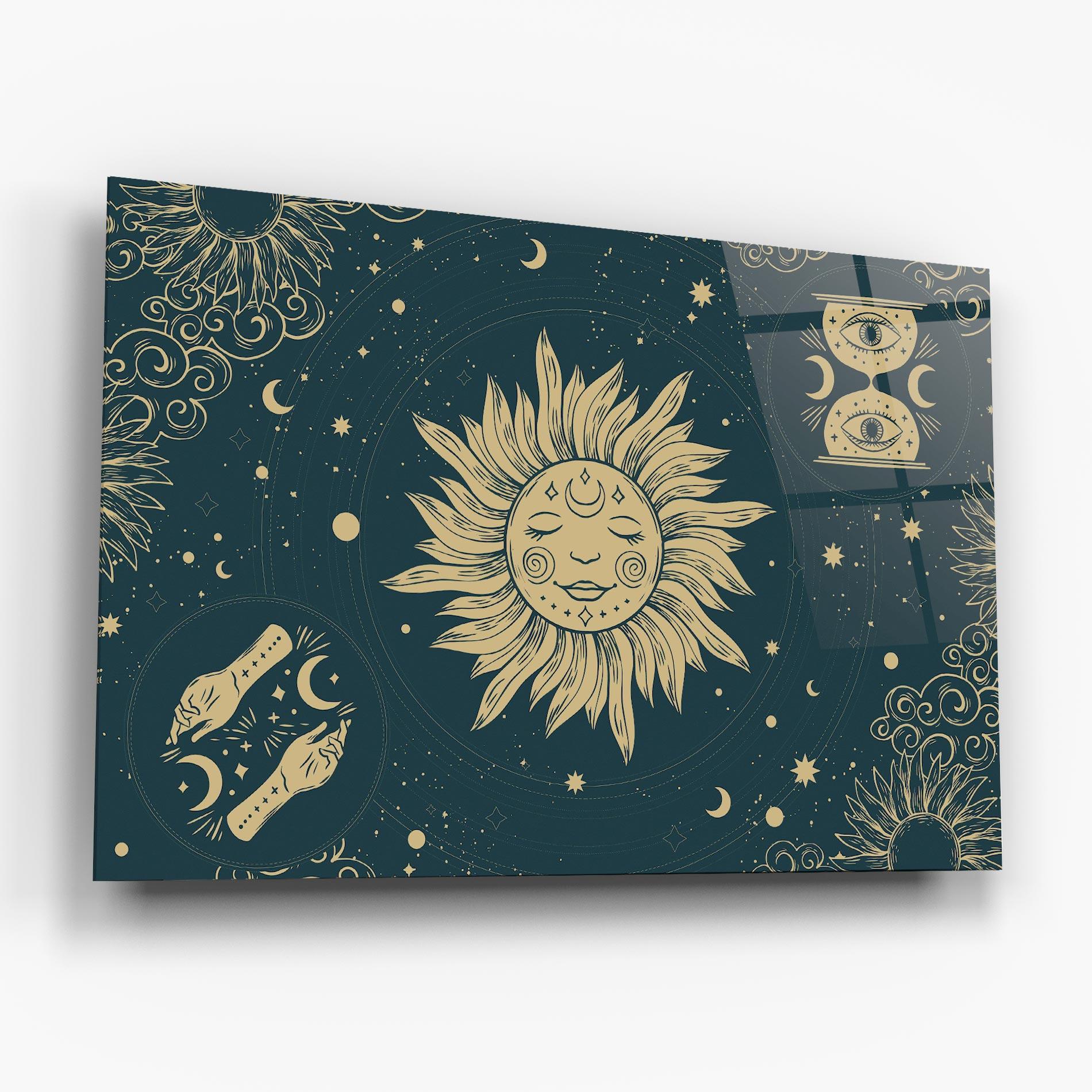 Obraz na Szkle Sun Face Magic mockup 6